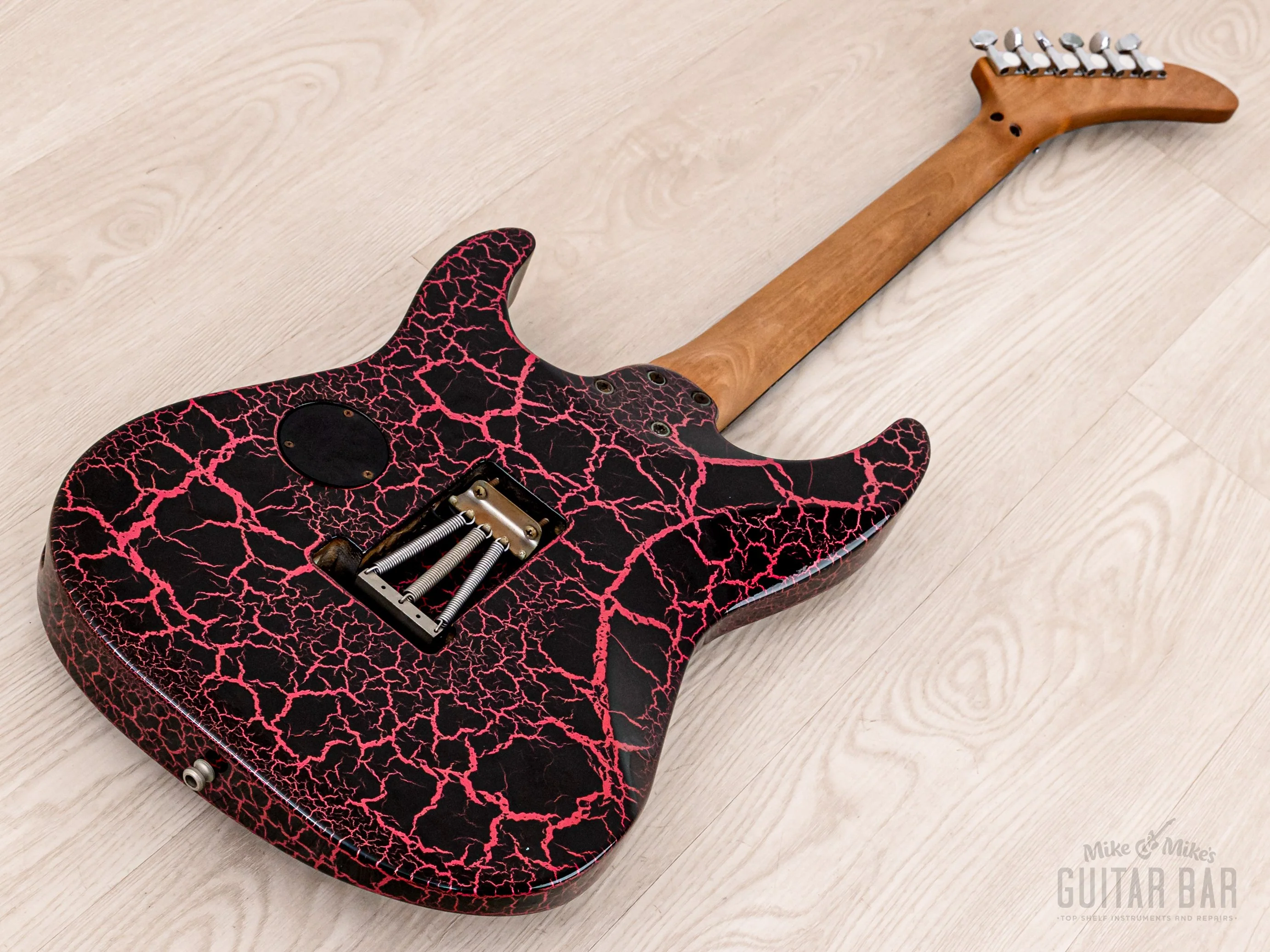 1990s ESP Custom Shop SH Superstrat Pink Crackle, George Lynch Kamikaze-1 - Image 14
