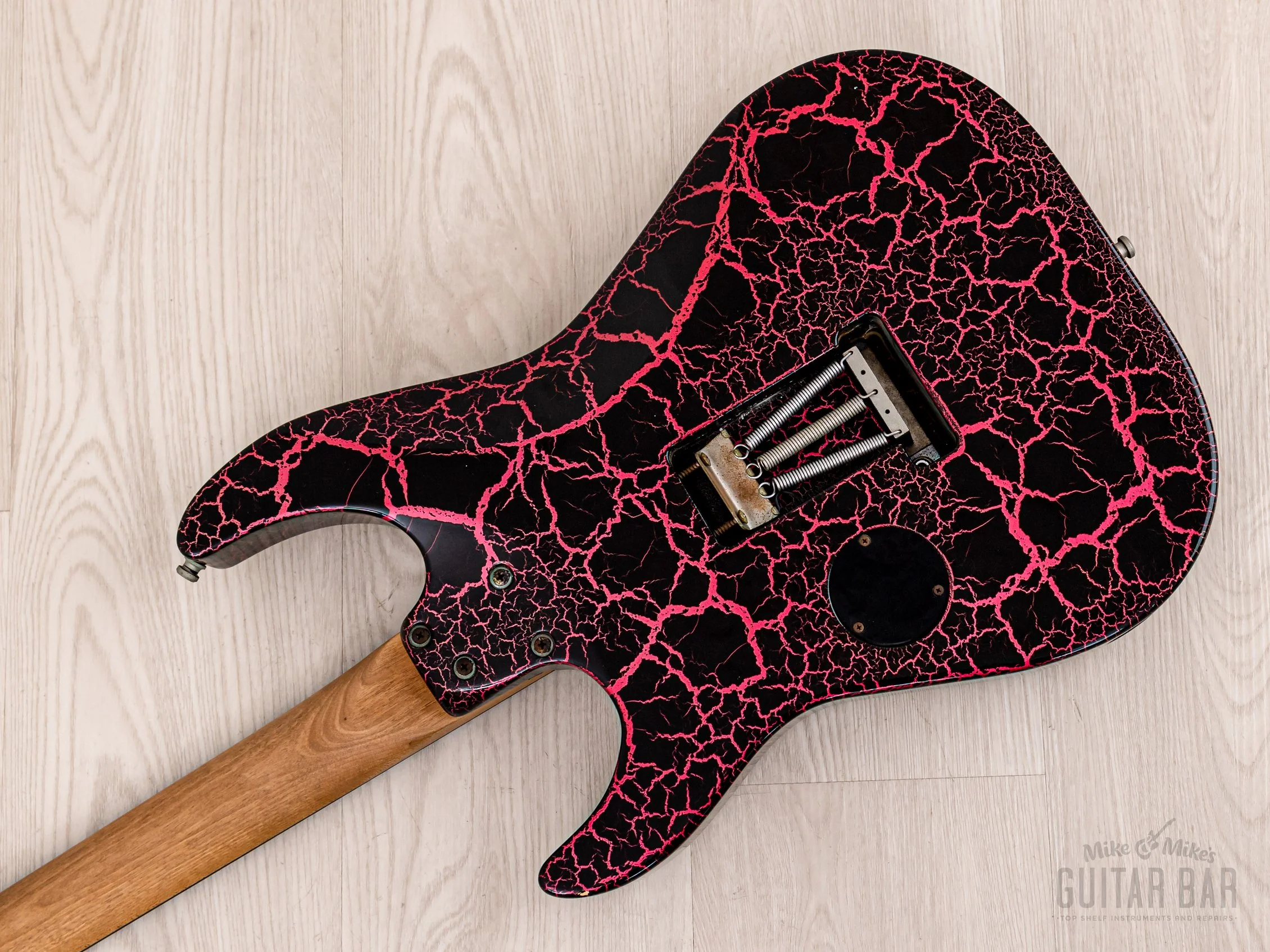 1990s ESP Custom Shop SH Superstrat Pink Crackle, George Lynch Kamikaze-1 - Image 15