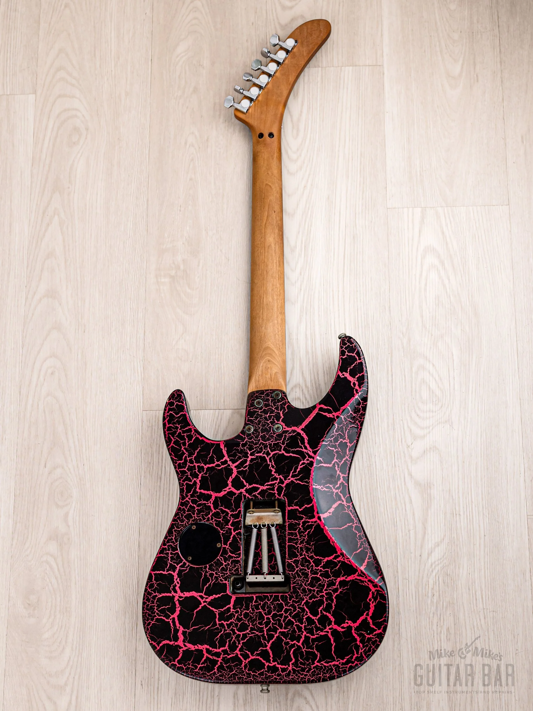 1990s ESP Custom Shop SH Superstrat Pink Crackle, George Lynch Kamikaze-1 - Image 3
