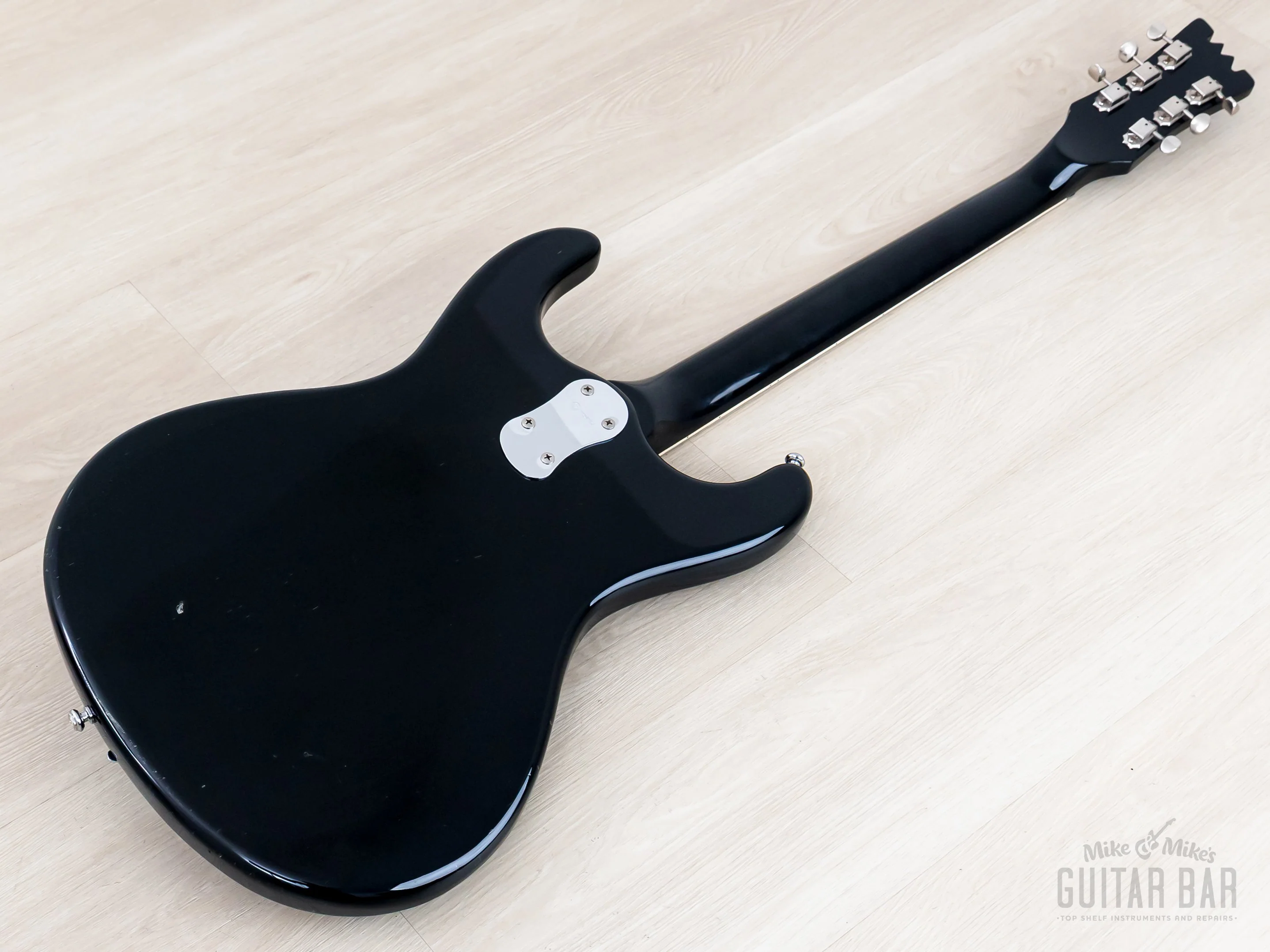 1990s Mosrite Ventures Model Super Custom '65 Black w/ Vibramute & Case, Japan Kurokumo - Image 14