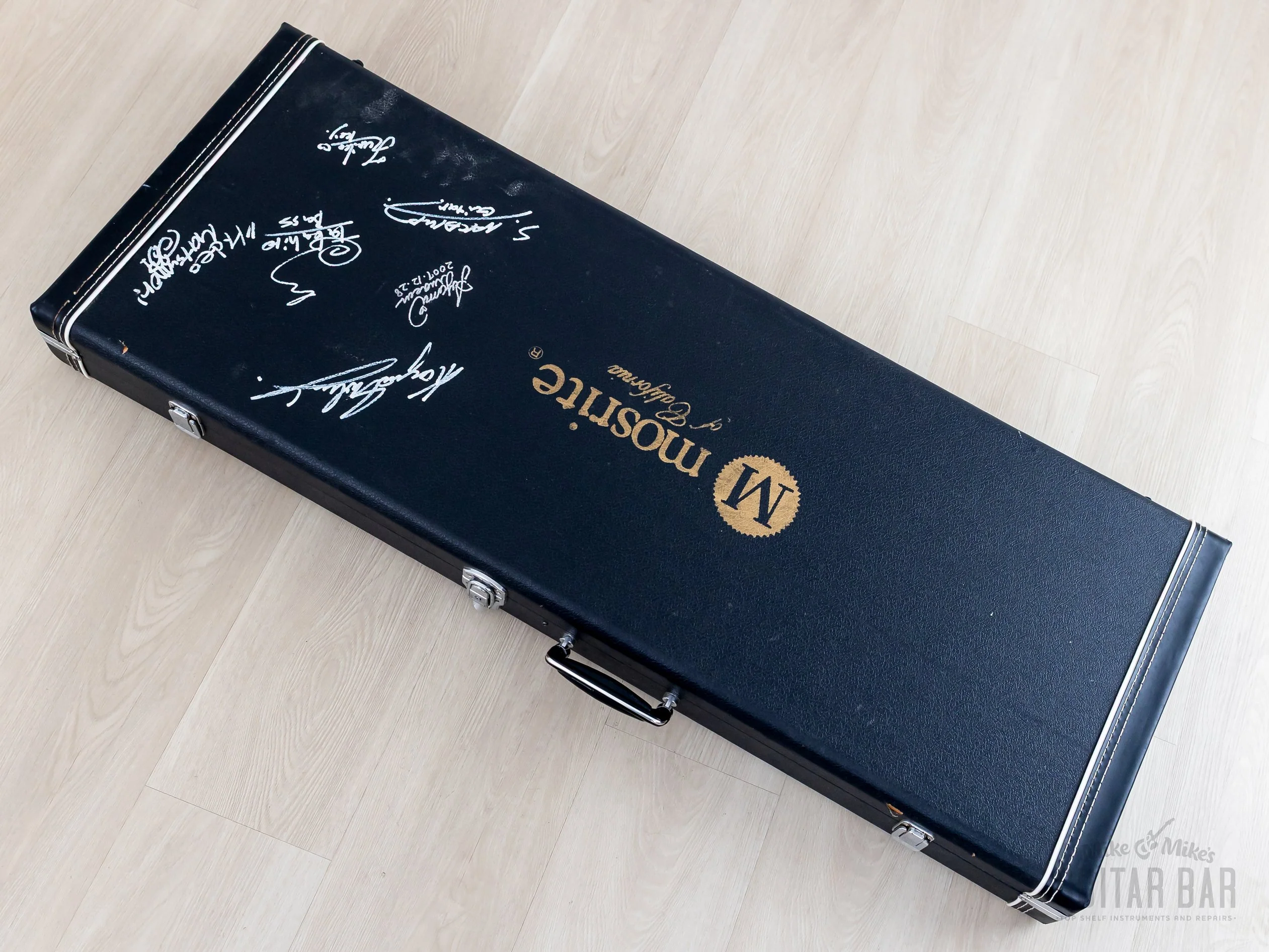 1990s Mosrite Ventures Model Super Custom '65 Black w/ Vibramute & Case, Japan Kurokumo - Image 22
