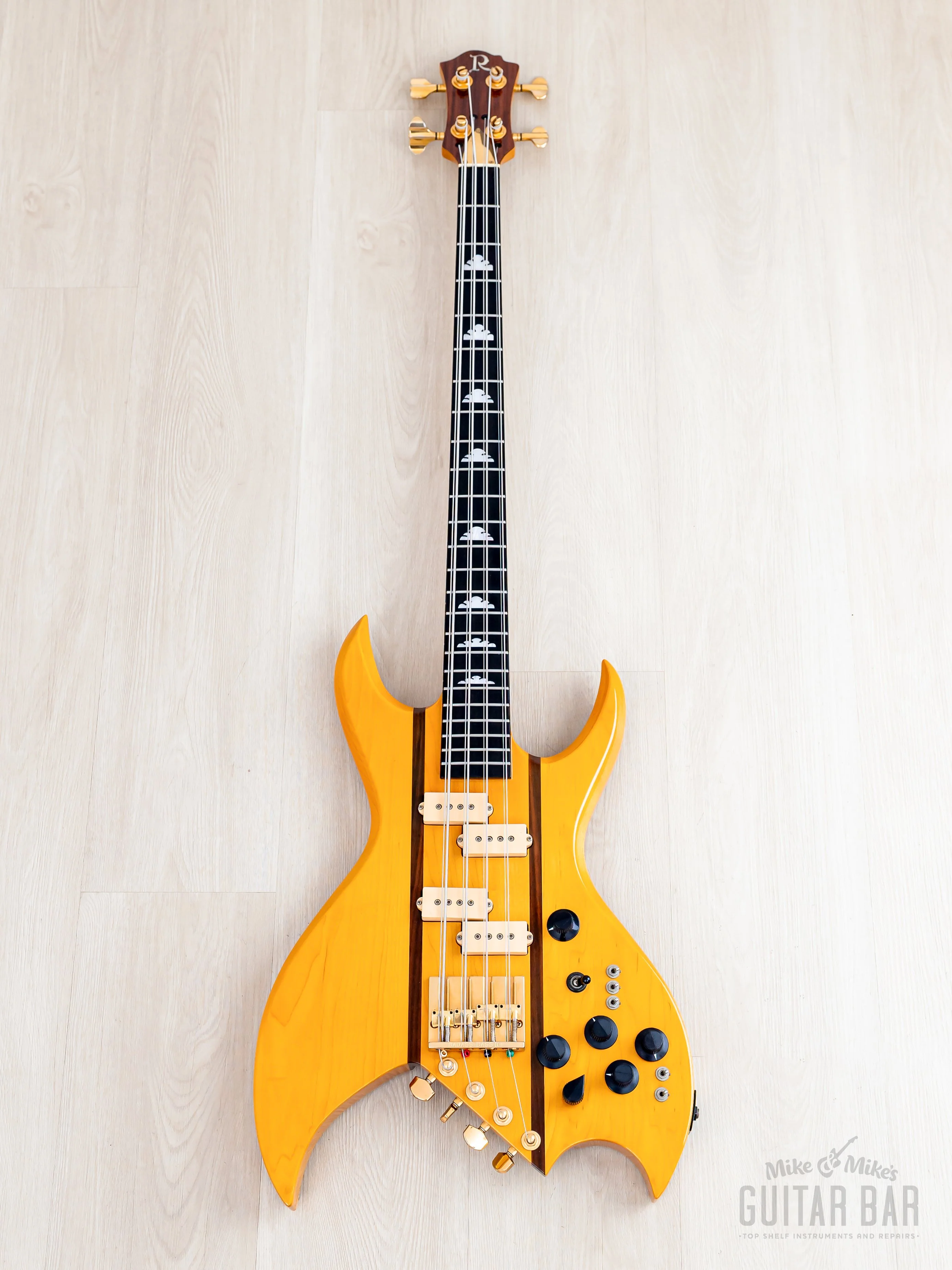 1991 BC Rich Bich 8-String Vintage Neck Through Bass Natural w/ Case, Japan NJ - Image 2