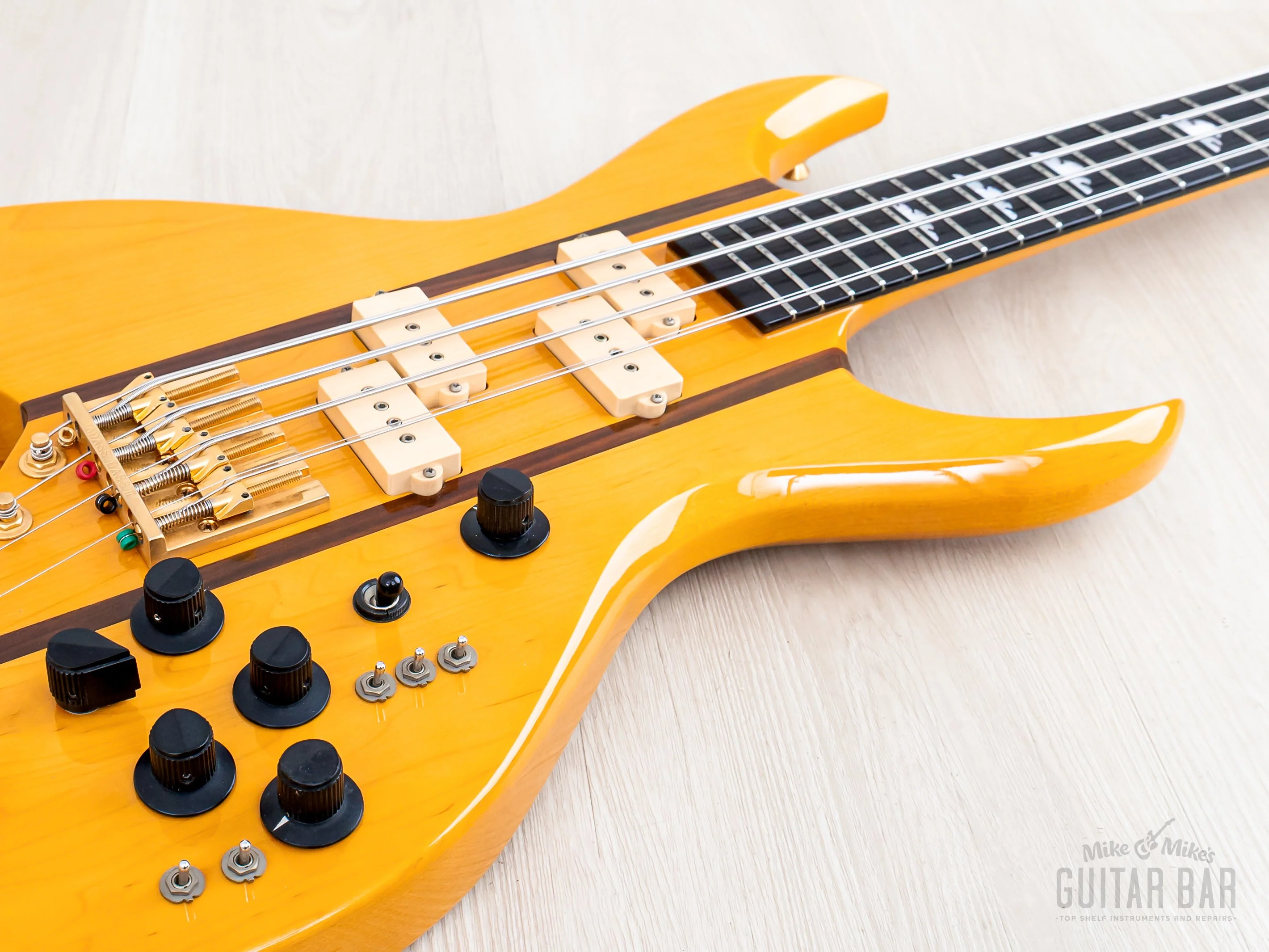 1991 BC Rich Bich 8-String Vintage Neck Through Bass Natural w/ Case, Japan NJ - Image 6