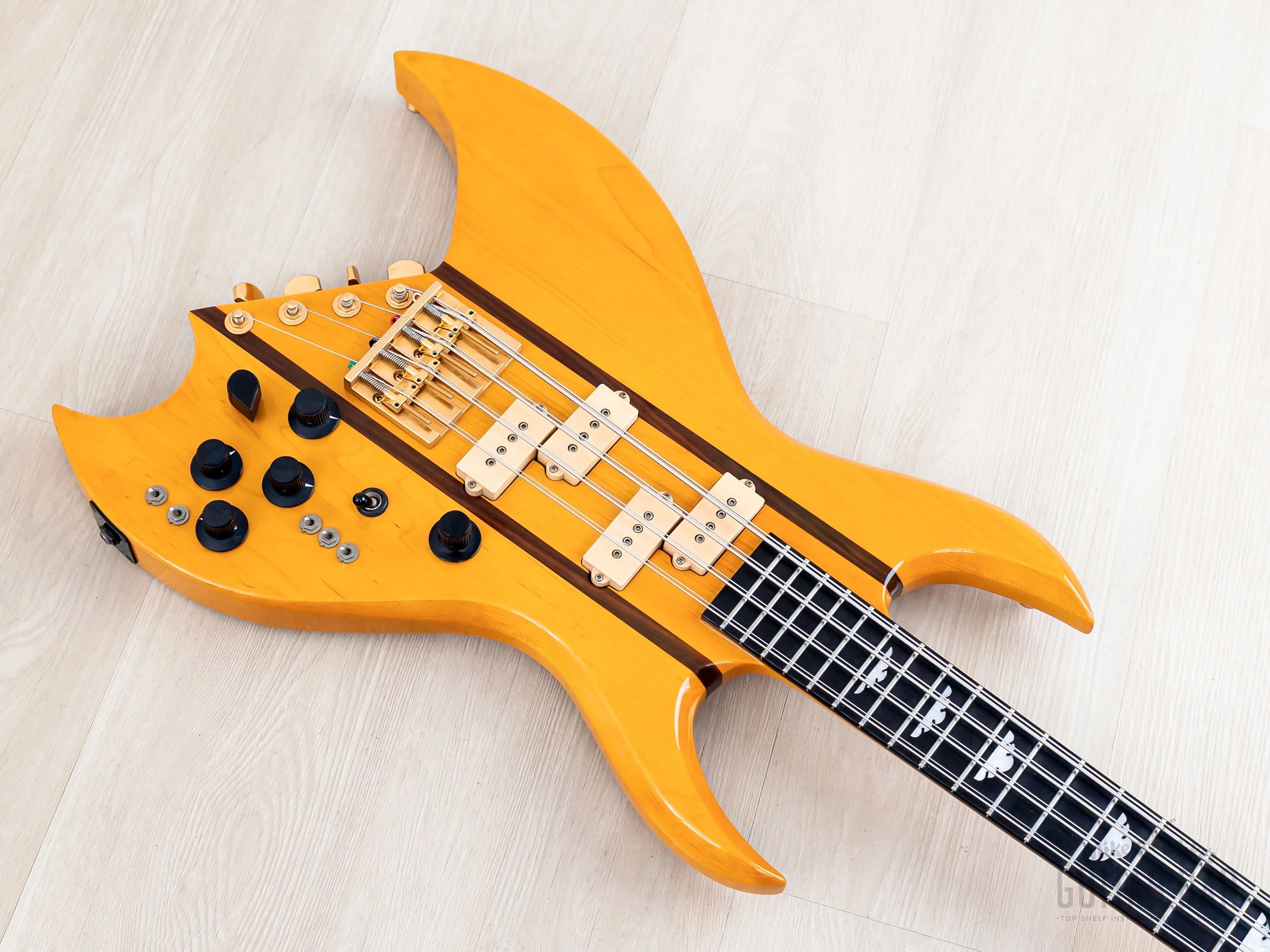 1991 BC Rich Bich 8-String Vintage Neck Through Bass Natural w/ Case, Japan NJ - Image 9