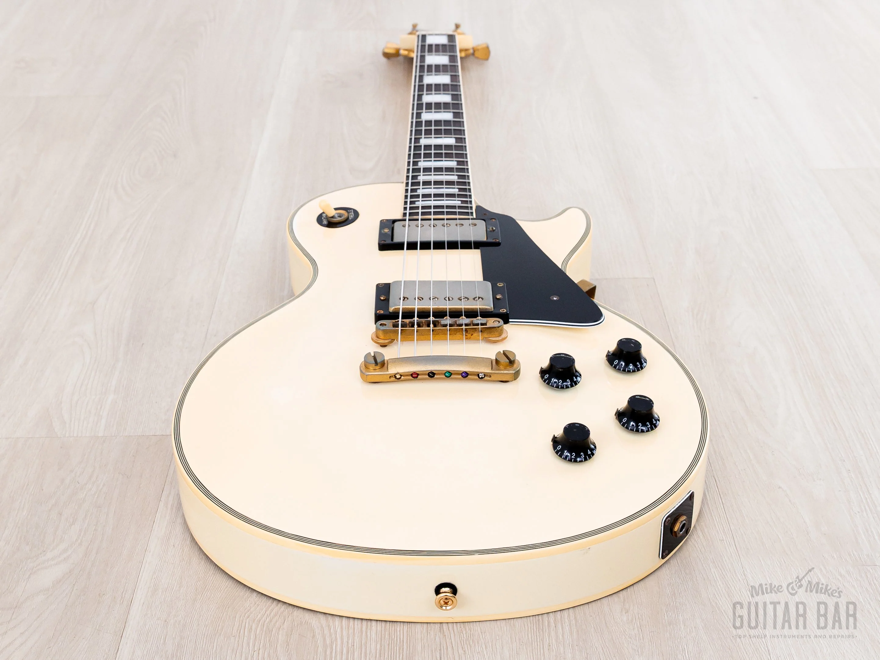 1991 Burny RLC-70 Custom Vintage Guitar Snow White w/ VH-1 Humbuckers & Case, Japan - Image 10