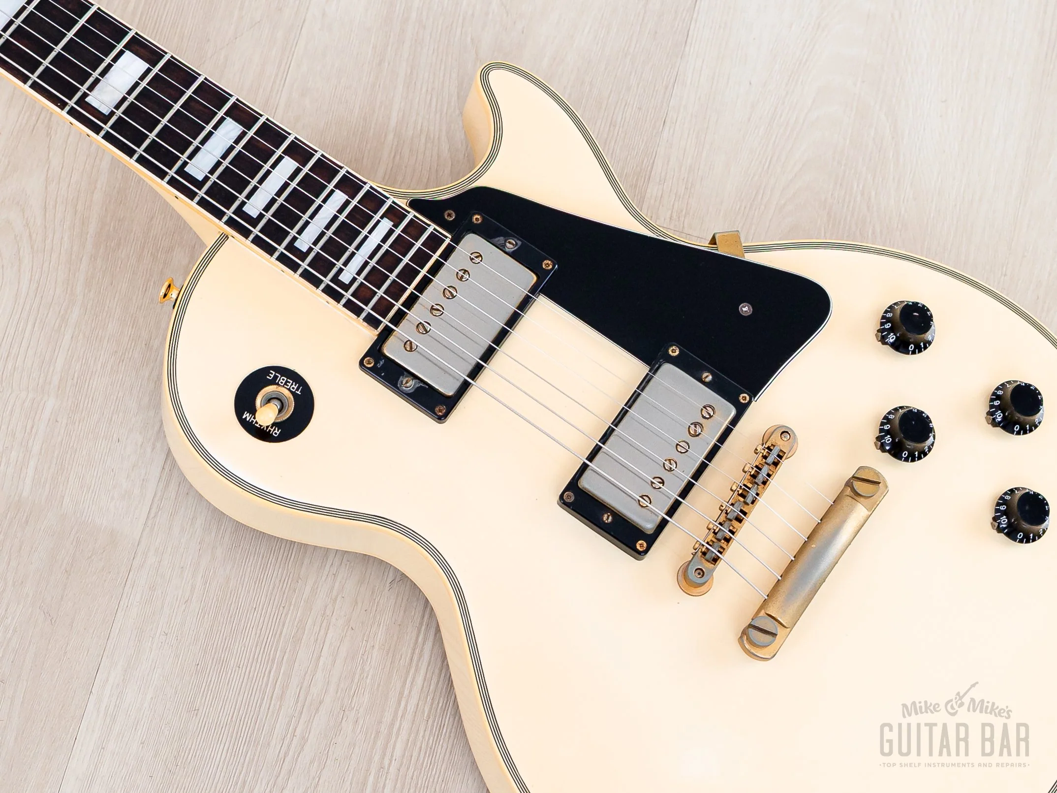 1991 Burny RLC-70 Custom Vintage Guitar Snow White w/ VH-1 Humbuckers & Case, Japan - Image 7