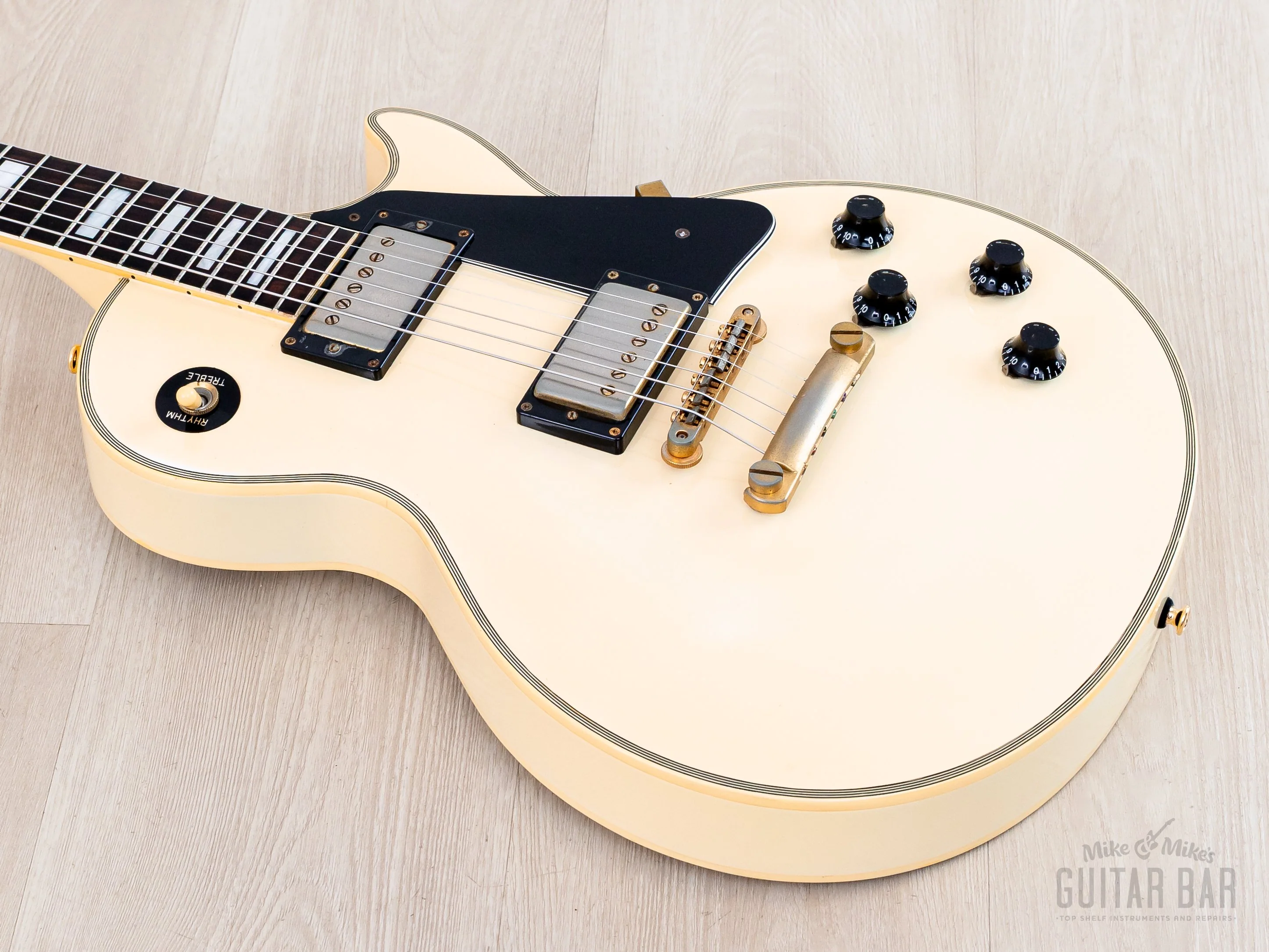 1991 Burny RLC-70 Custom Vintage Guitar Snow White w/ VH-1 Humbuckers & Case, Japan - Image 9