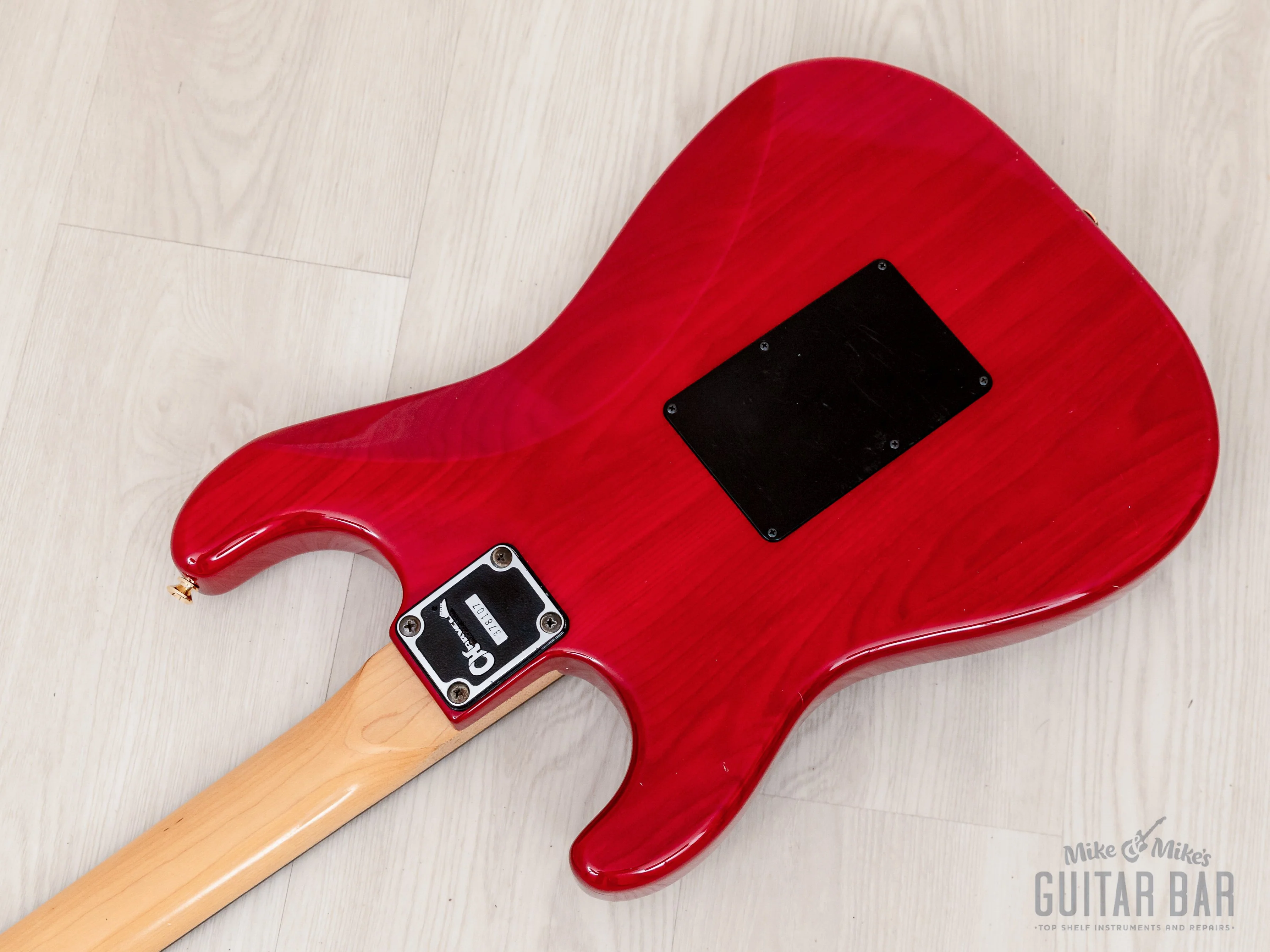 1991 Charvel by Jackson CST-060-SSH Superstrat S-Style See-Through Red w/ Case, Japan - Image 14
