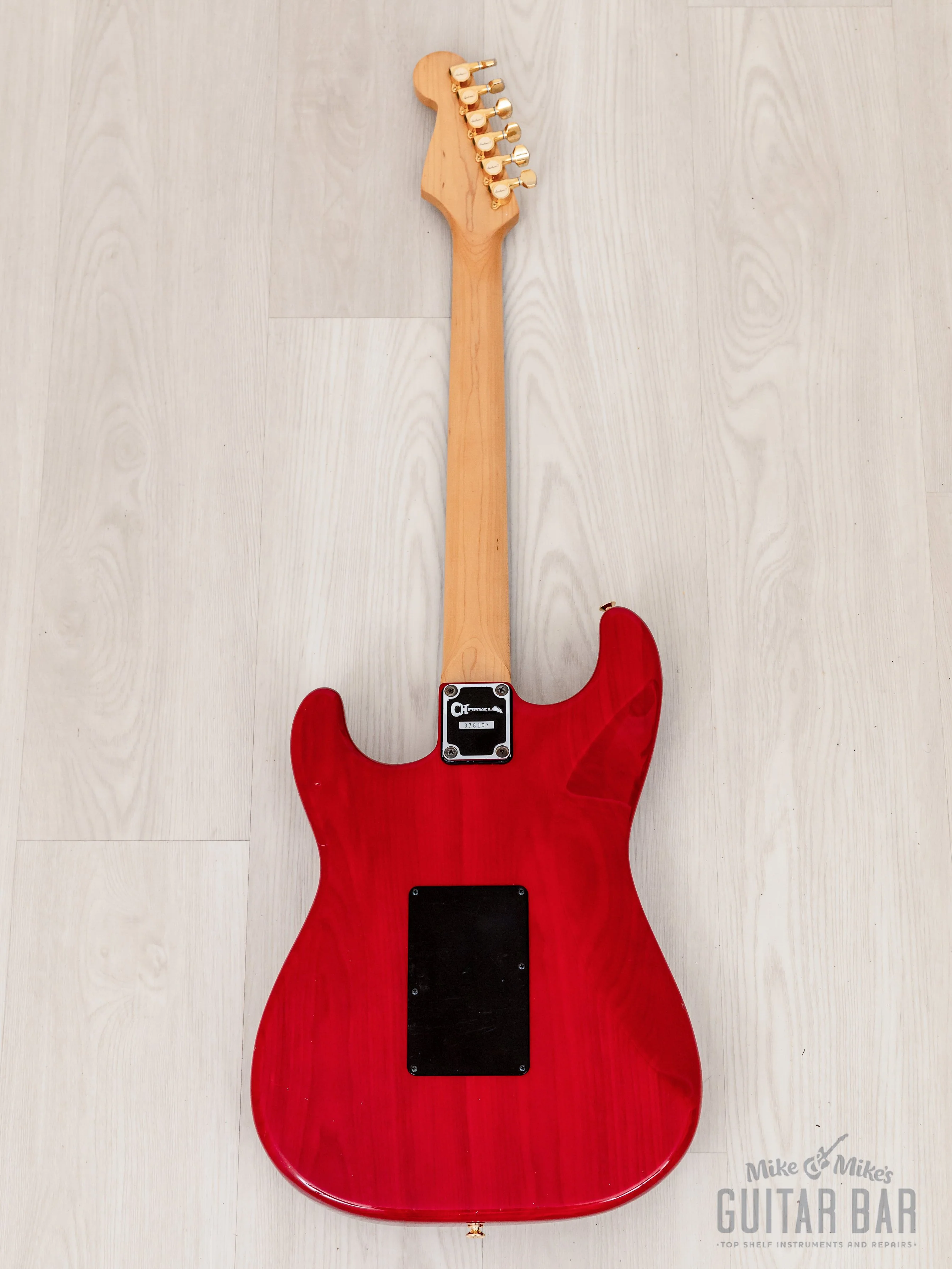 1991 Charvel by Jackson CST-060-SSH Superstrat S-Style See-Through Red w/ Case, Japan - Image 3