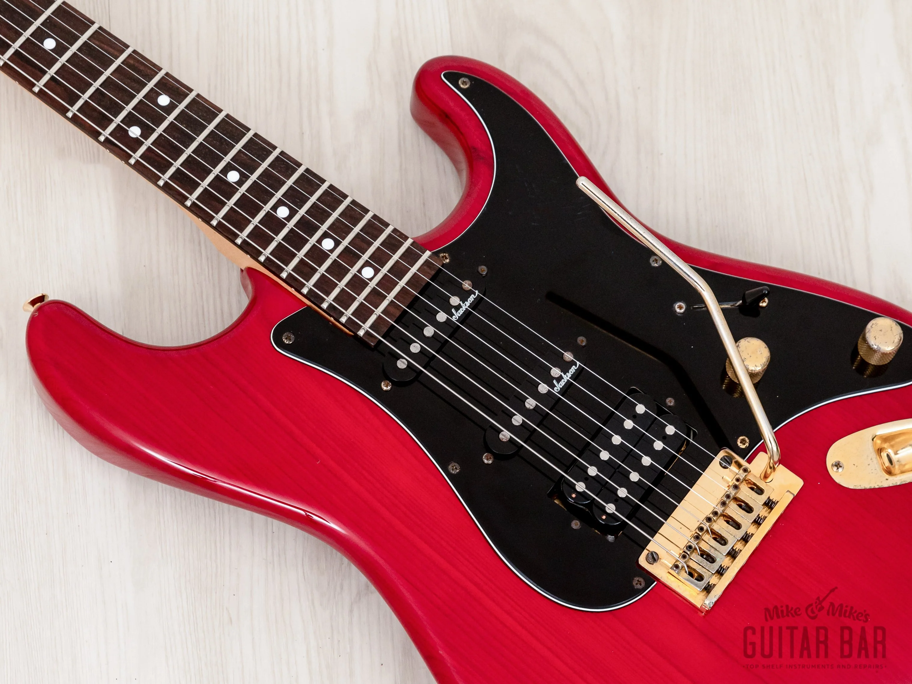 1991 Charvel by Jackson CST-060-SSH Superstrat S-Style See-Through Red w/ Case, Japan - Image 7