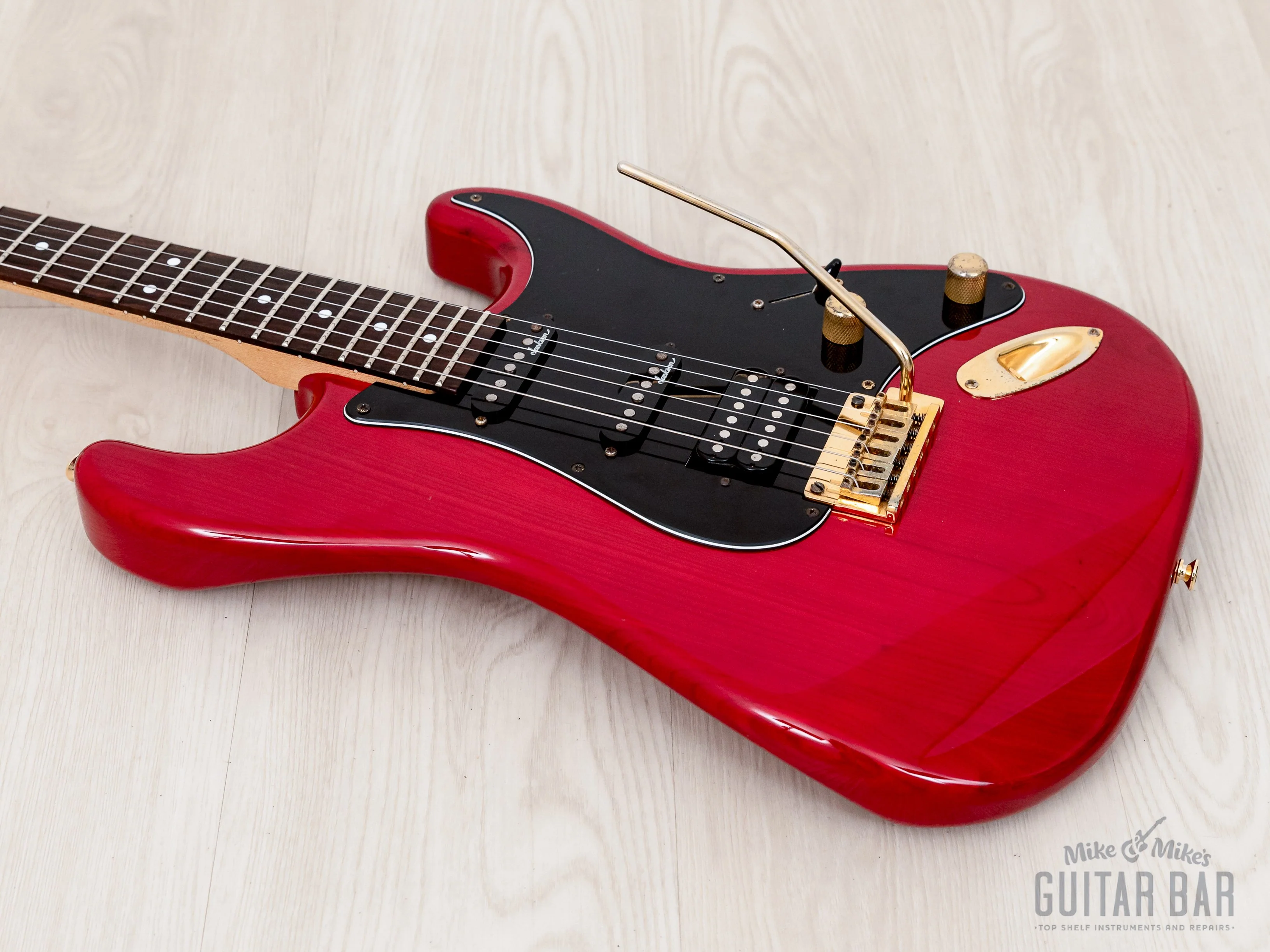1991 Charvel by Jackson CST-060-SSH Superstrat S-Style See-Through Red w/ Case, Japan - Image 9