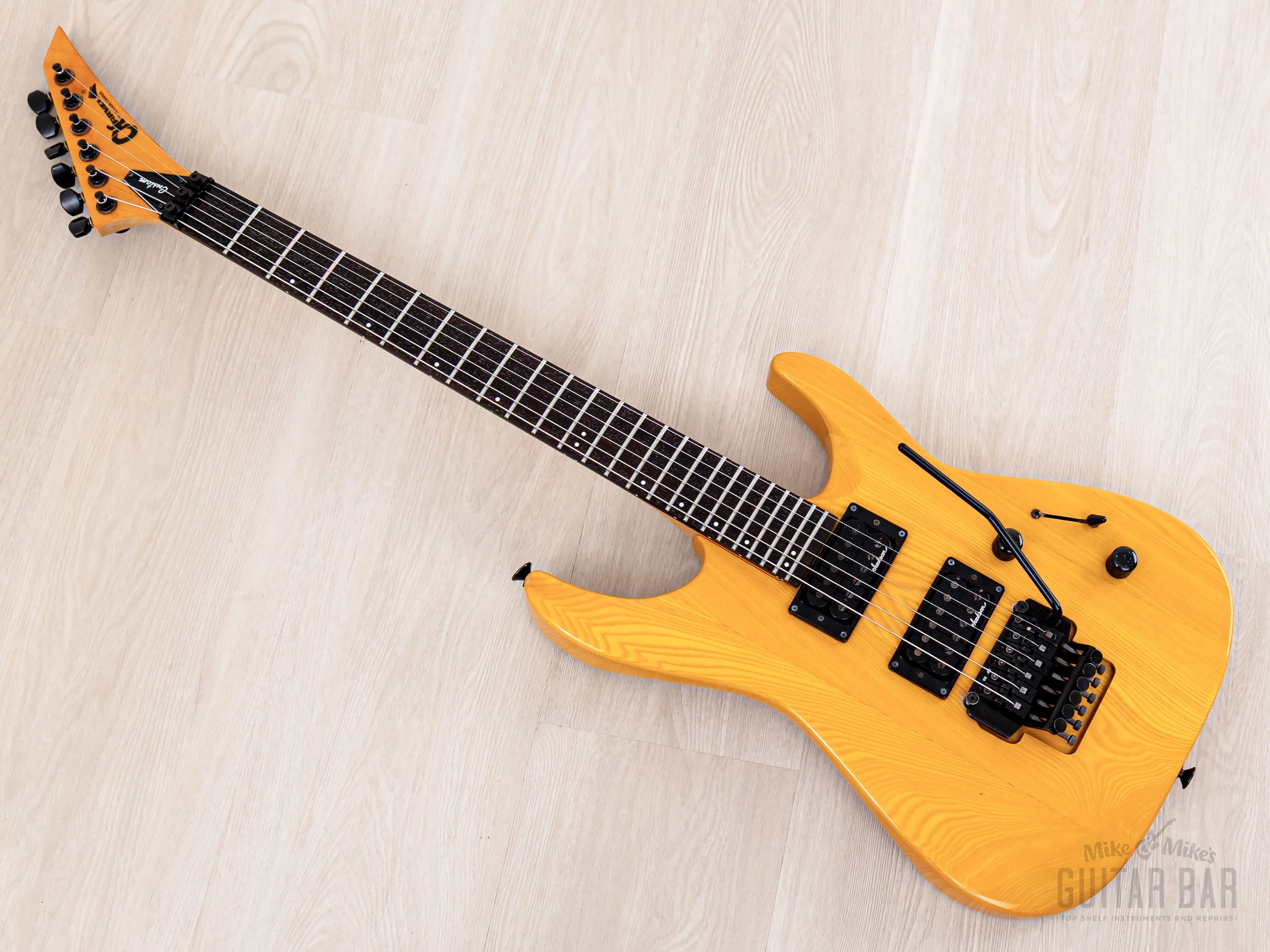 1990 Charvel Jackson Super Dinky SDK-085-HH See-Through Amber, Japan - Image 12