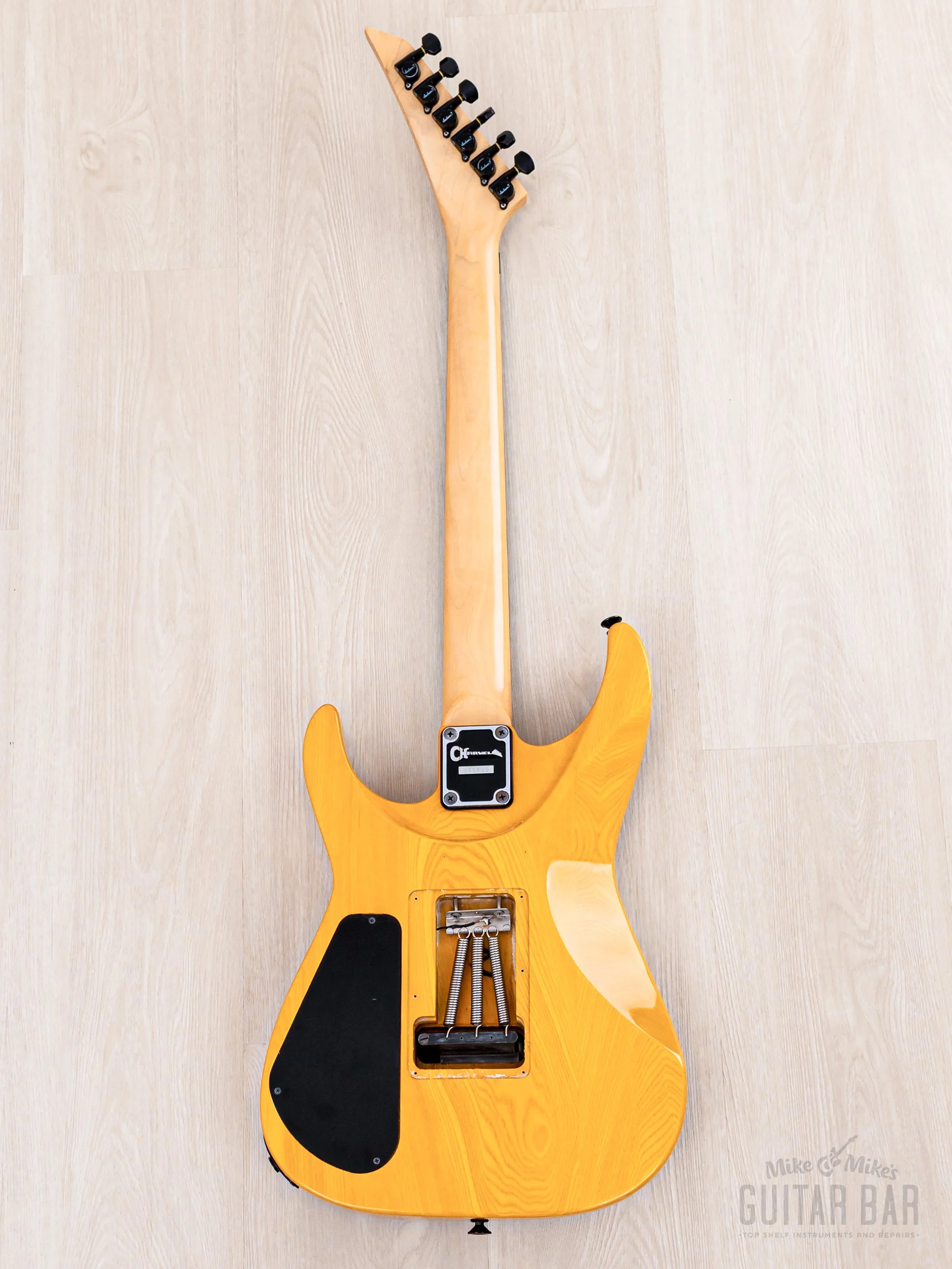 1990 Charvel Jackson Super Dinky SDK-085-HH See-Through Amber, Japan - Image 3