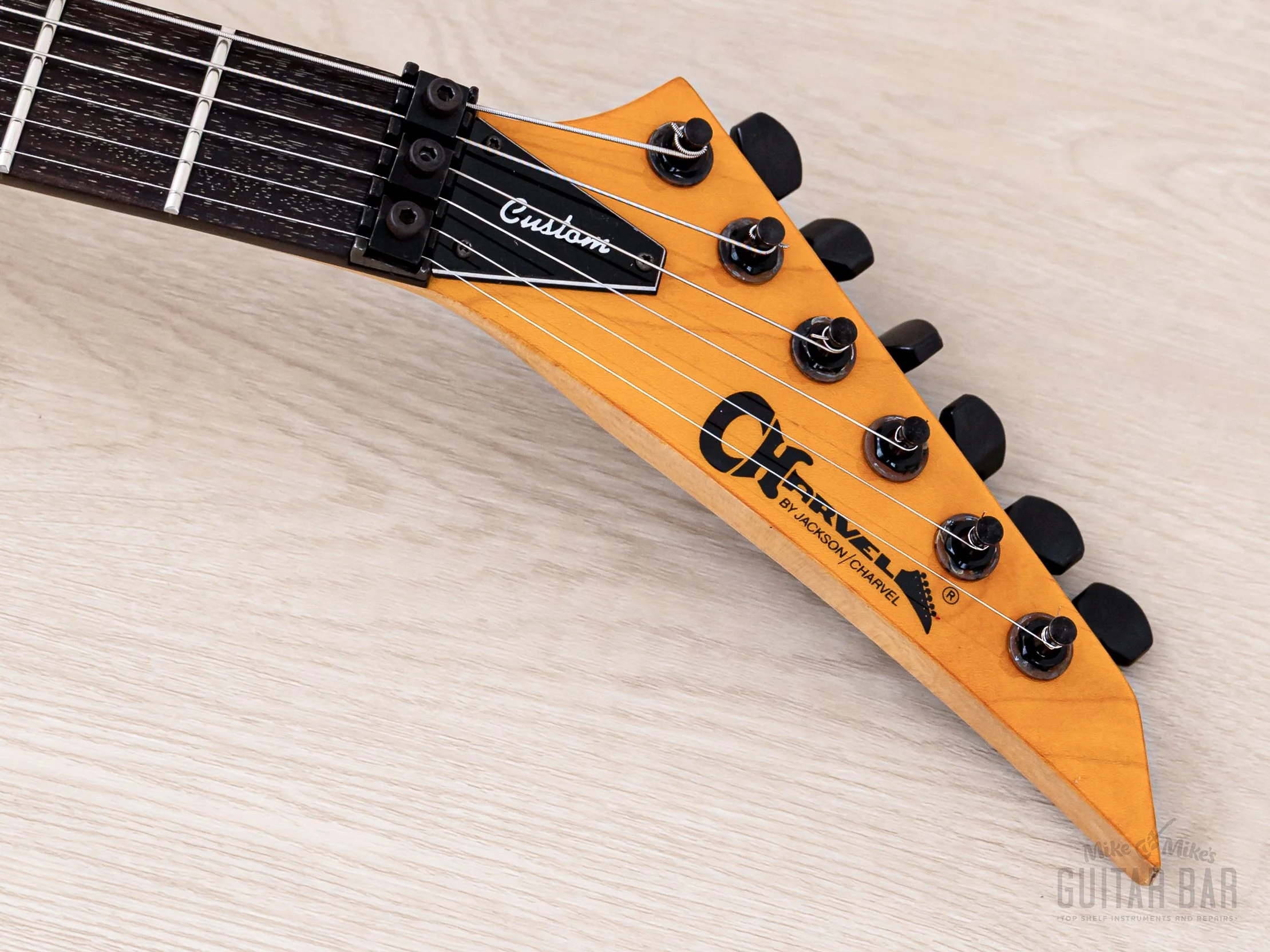 1990 Charvel Jackson Super Dinky SDK-085-HH See-Through Amber, Japan - Image 4