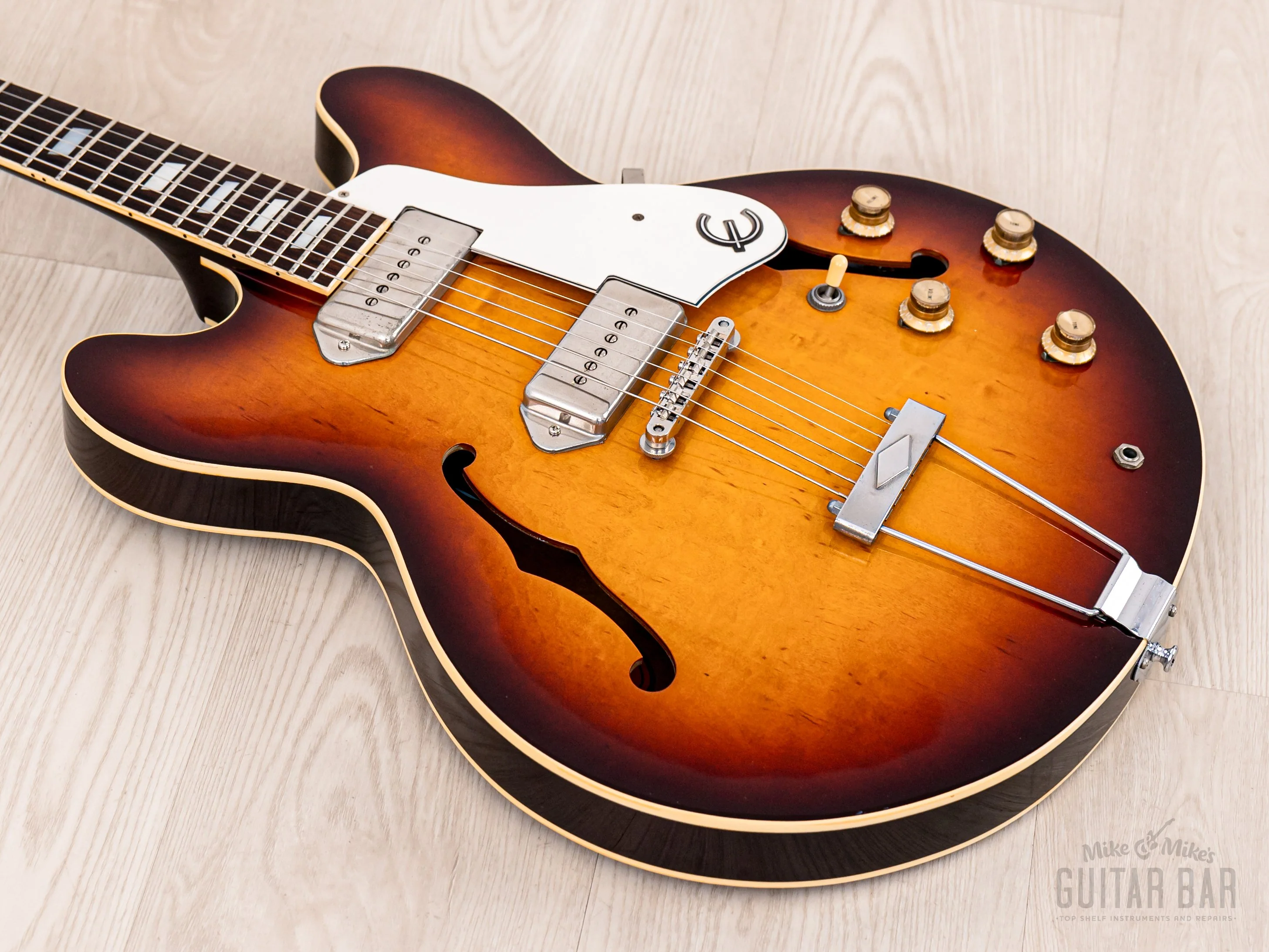 1991 Epiphone Casino Sunburst Near-Mint, Pre-Elitist w/ Case, Japan Terada - Image 11