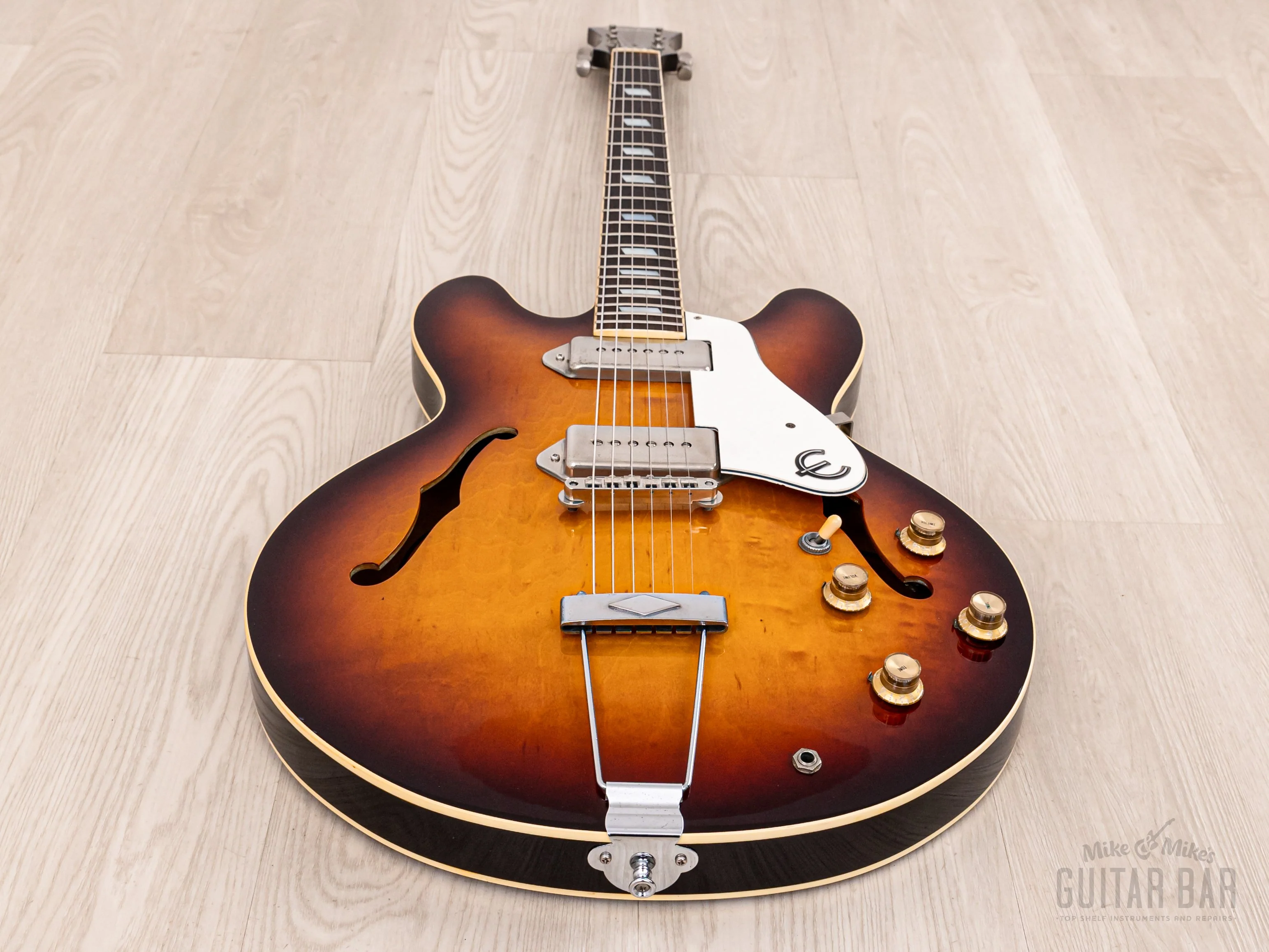 1991 Epiphone Casino Sunburst Near-Mint, Pre-Elitist w/ Case, Japan Terada - Image 12