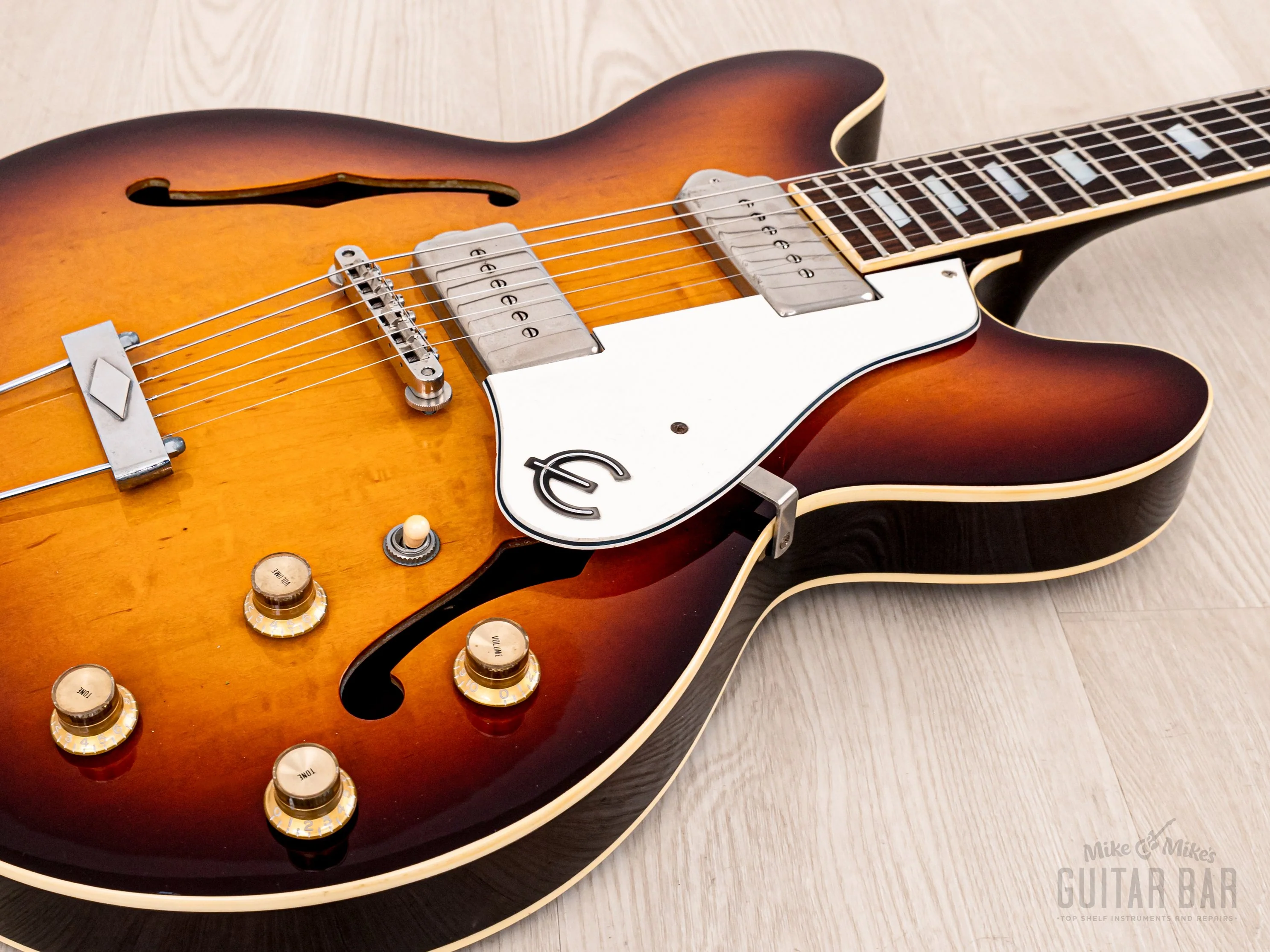 1991 Epiphone Casino Sunburst Near-Mint, Pre-Elitist w/ Case, Japan Terada - Image 7