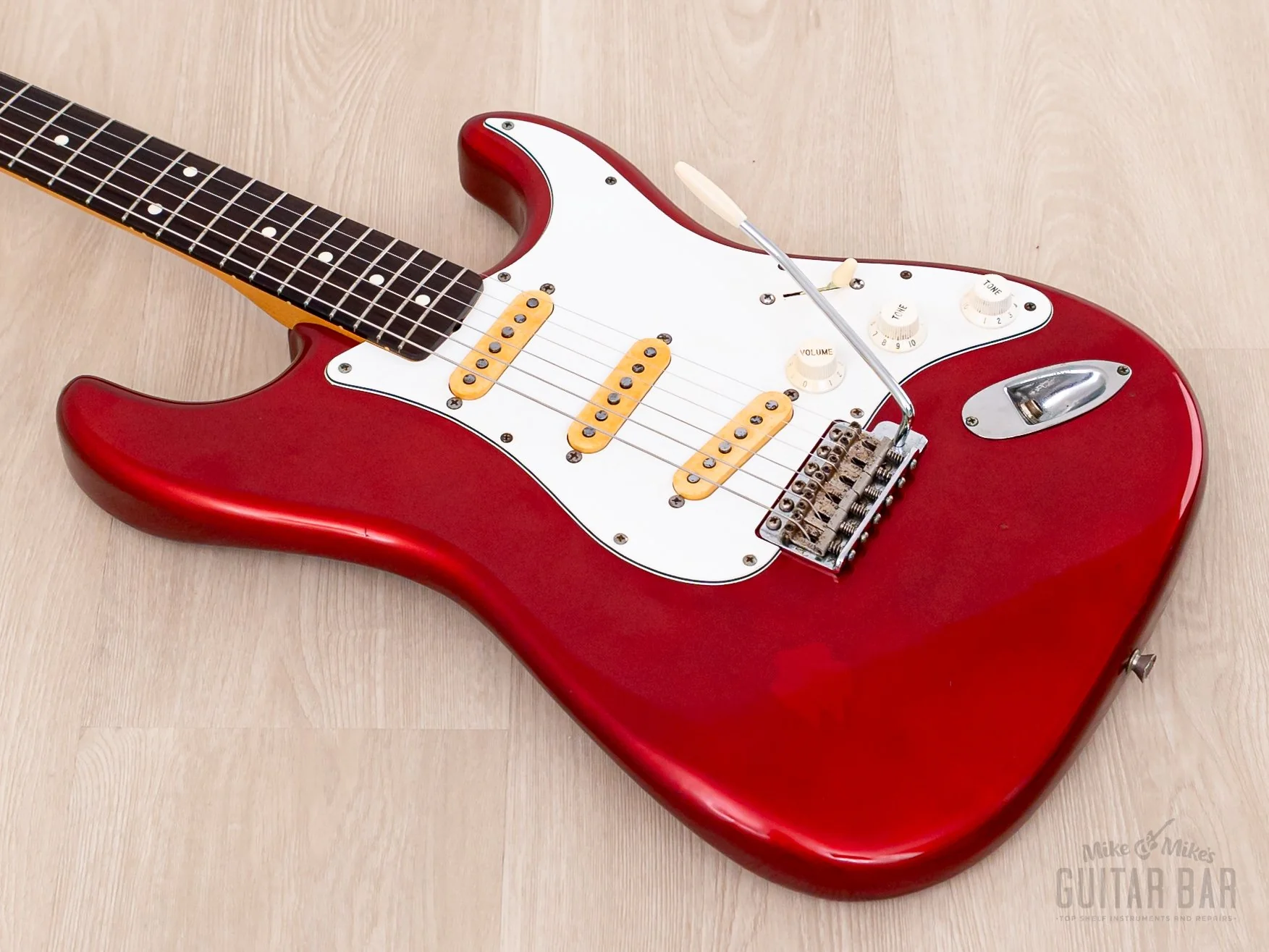 1991 Fender Order Made Stratocaster '62 Vintage Reissue Candy Apple Red + Headstock, Japan MIJ Fujigen - Image 10