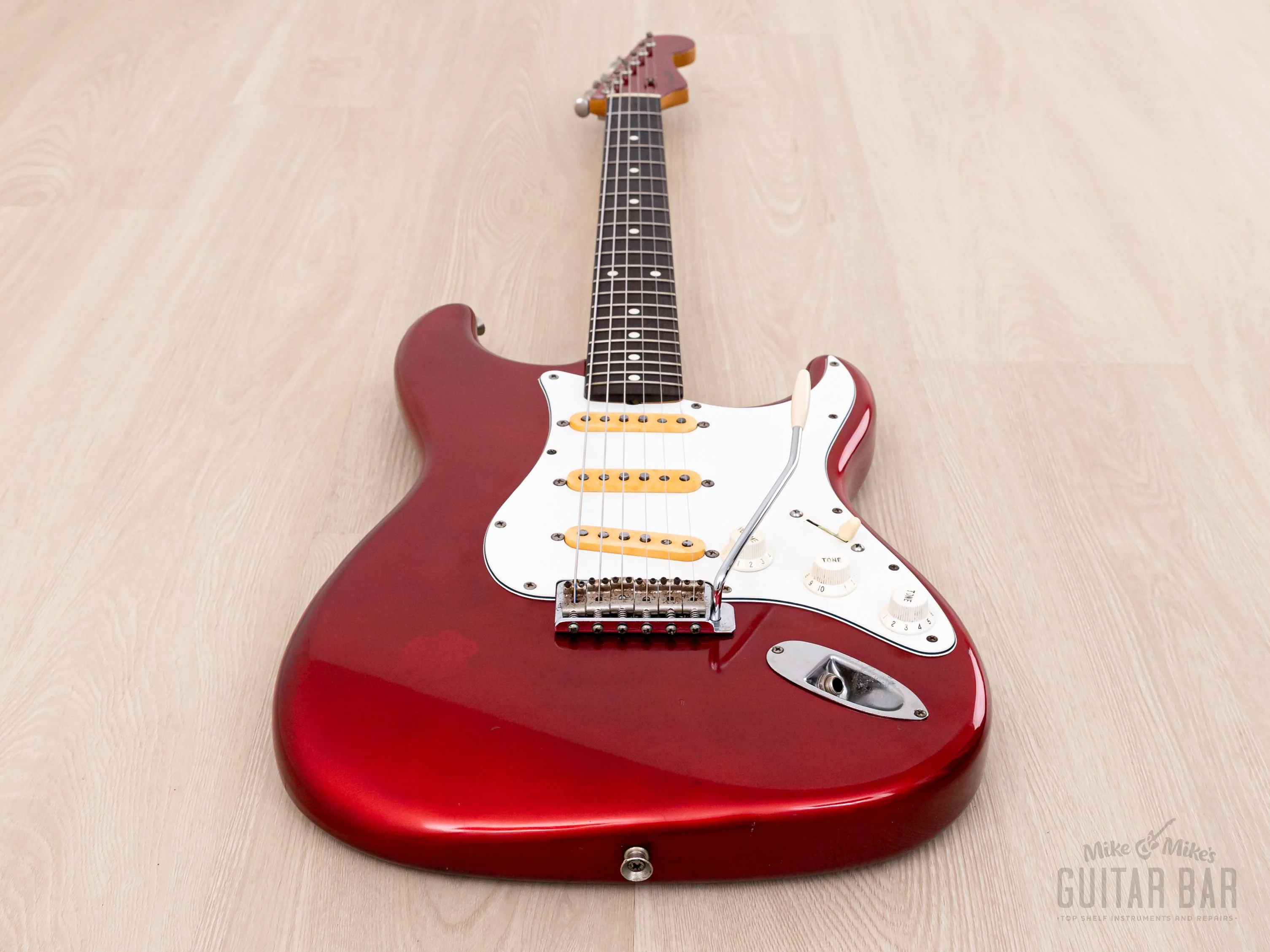 1991 Fender Order Made Stratocaster '62 Vintage Reissue Candy Apple Red + Headstock, Japan MIJ Fujigen - Image 11
