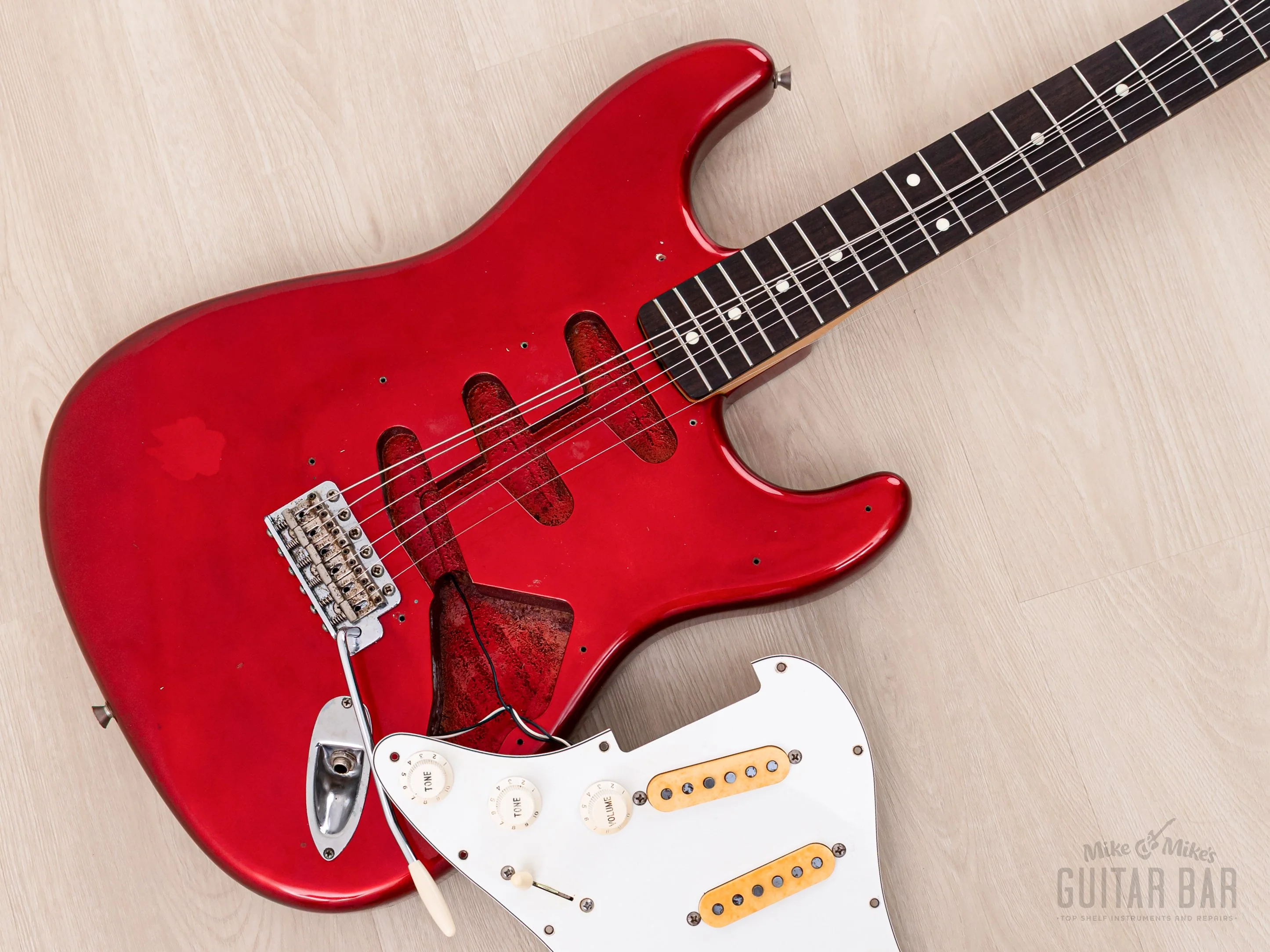 1991 Fender Order Made Stratocaster '62 Vintage Reissue Candy Apple Red + Headstock, Japan MIJ Fujigen - Image 22