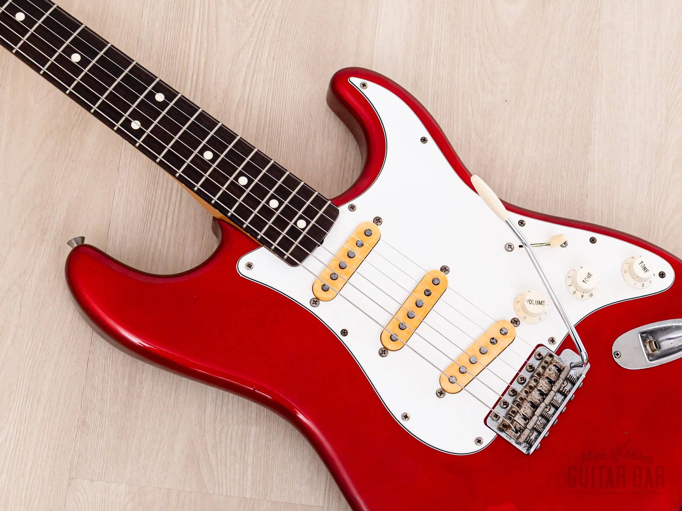 1991 Fender Order Made Stratocaster '62 Vintage Reissue Candy Apple Red + Headstock, Japan MIJ Fujigen - Image 7