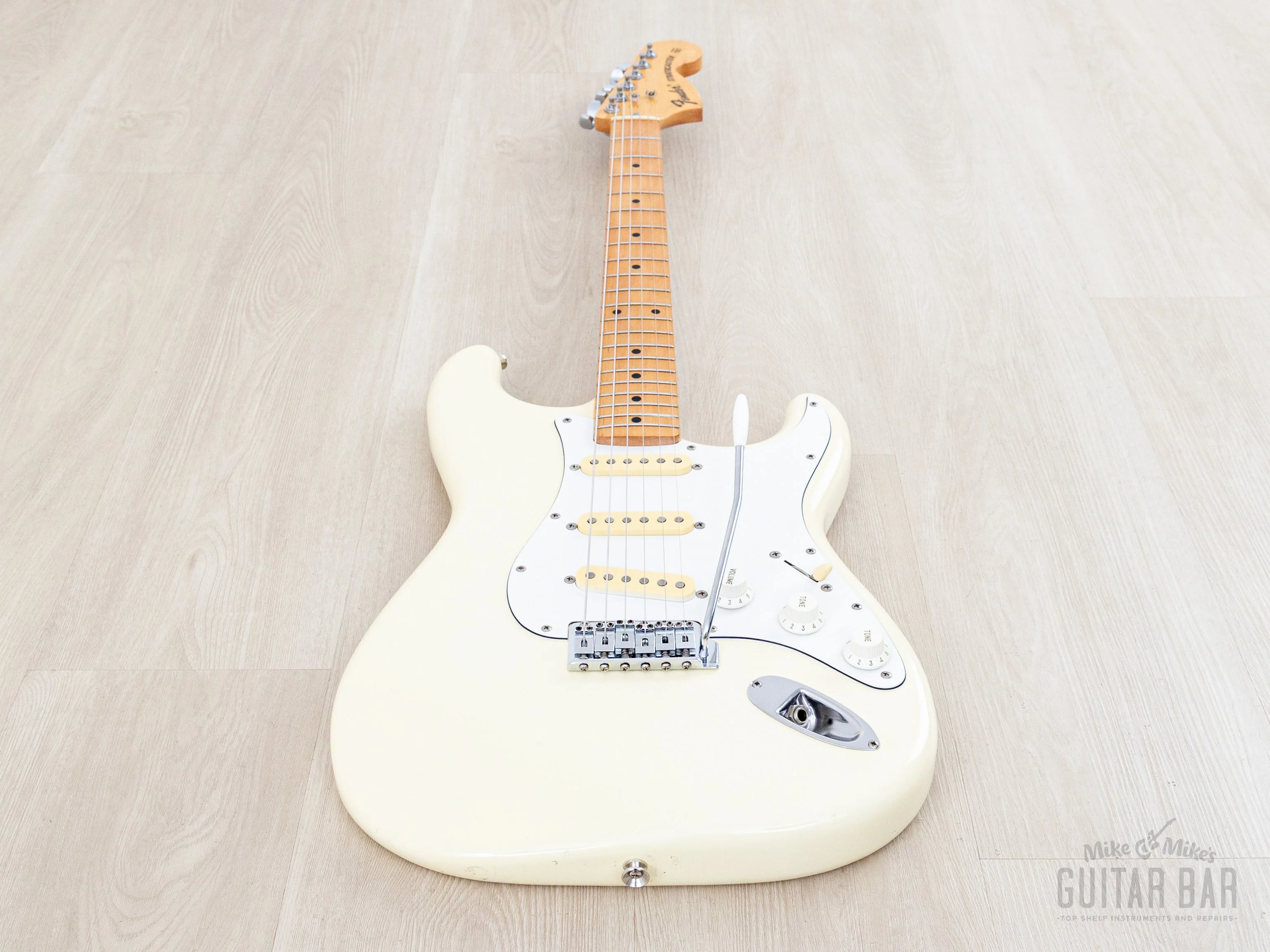 1991 Fender Order Made Stratocaster ‘72 Vintage Reissue ST72-500 Olympic White w/ Ash Body & Case, Japan MIJ Fujigen - Image 10