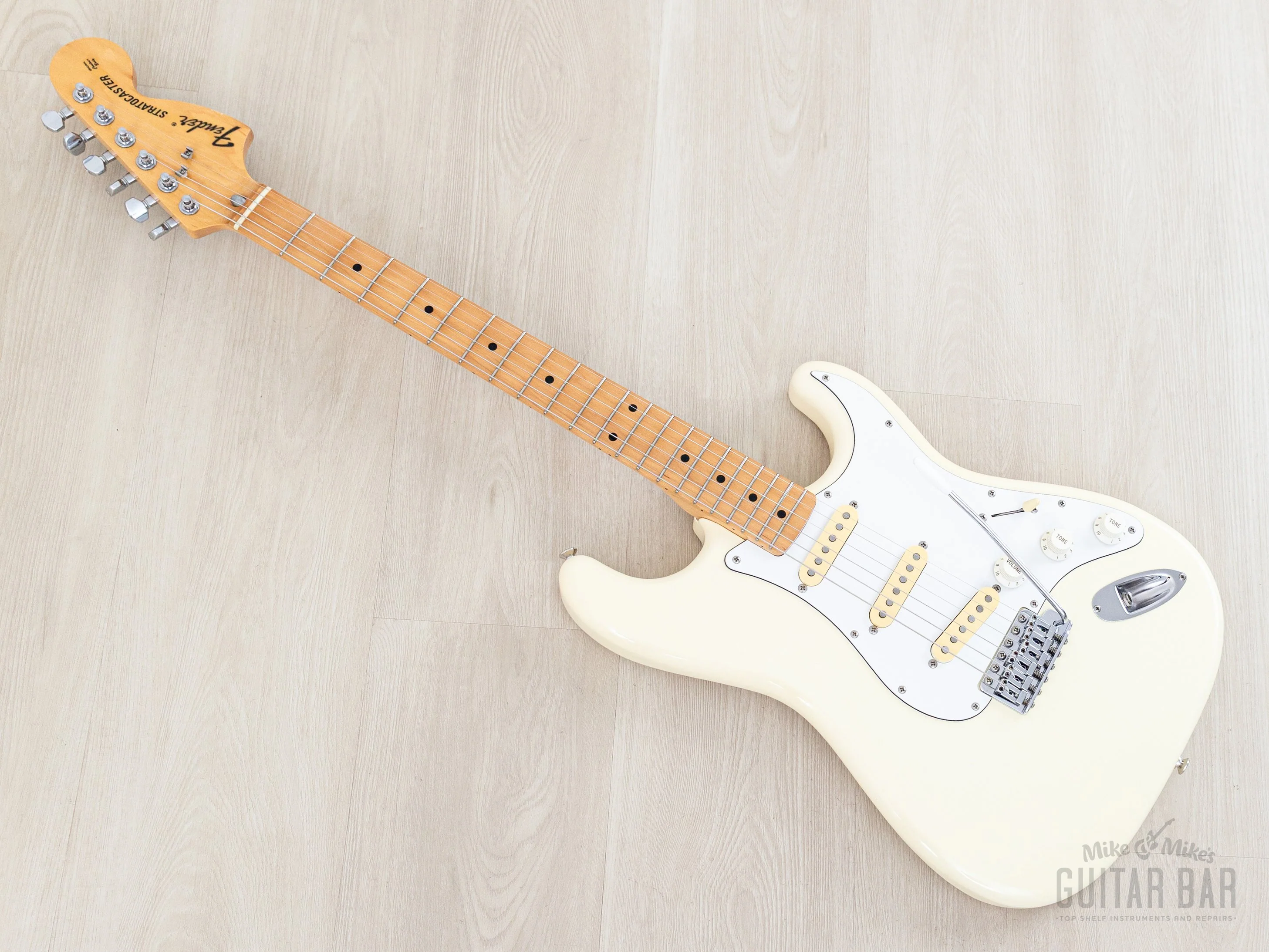 1991 Fender Order Made Stratocaster ‘72 Vintage Reissue ST72-500 Olympic White w/ Ash Body & Case, Japan MIJ Fujigen - Image 11