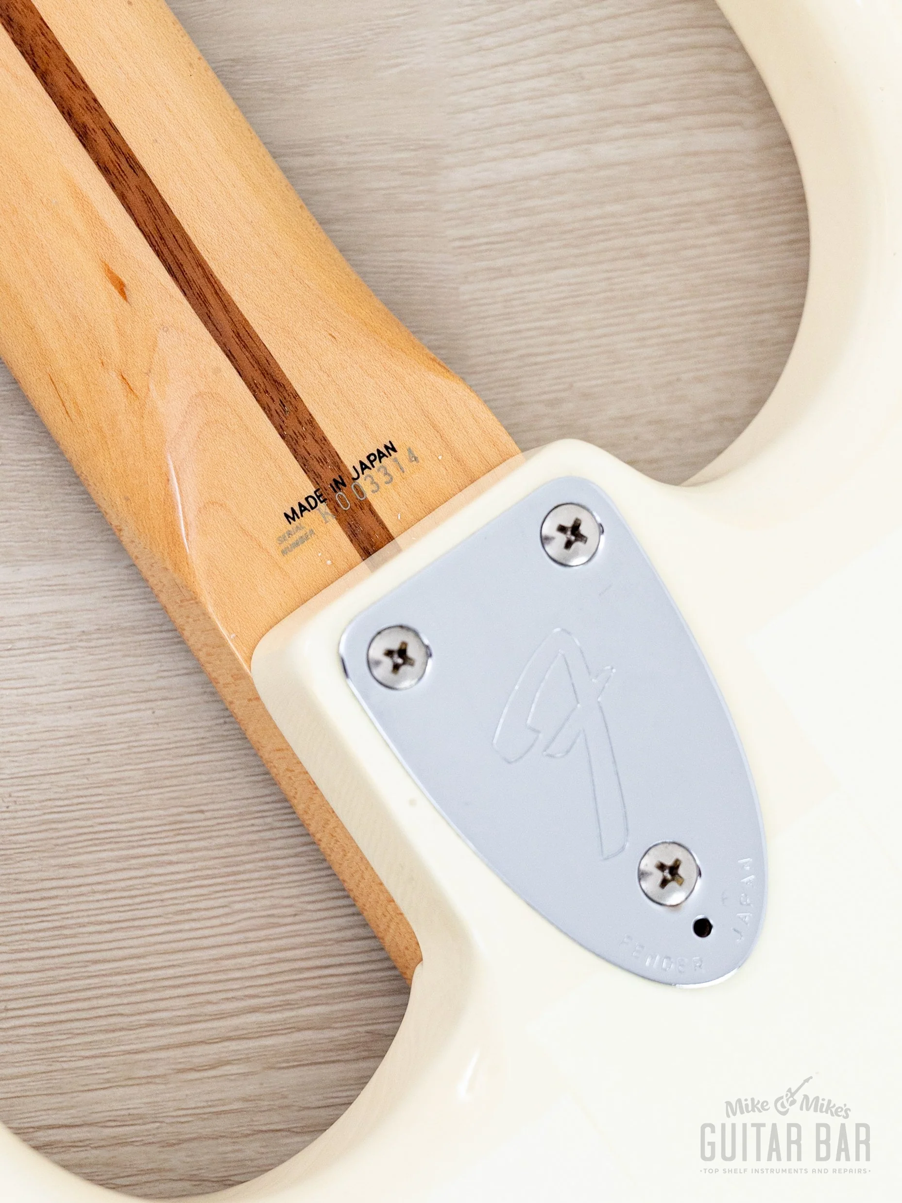 1991 Fender Order Made Stratocaster ‘72 Vintage Reissue ST72-500 Olympic White w/ Ash Body & Case, Japan MIJ Fujigen - Image 15
