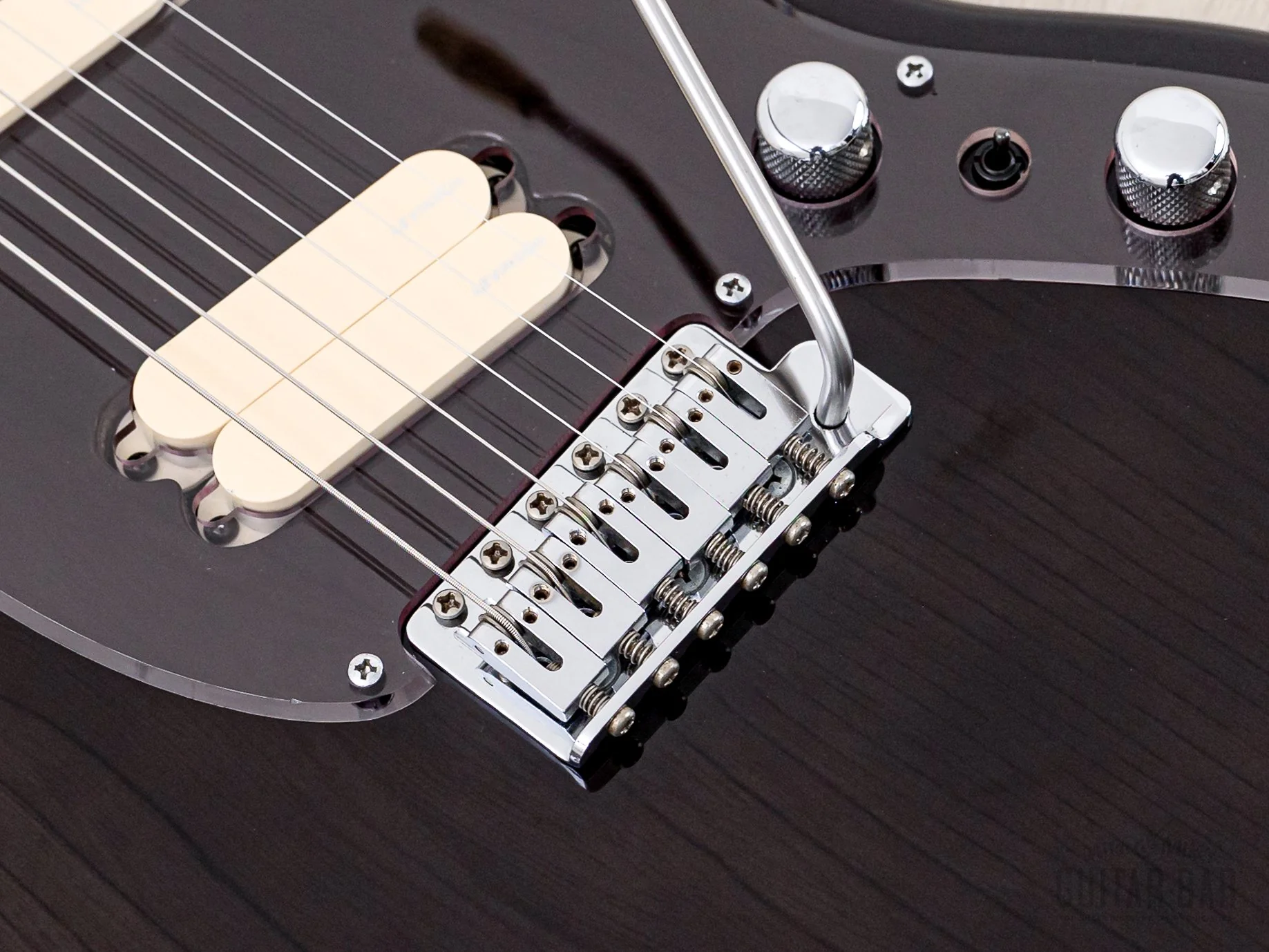 1991 Levinson Blade MG-2 Offset Electric Guitar Trans Black w/ Active EQ/Boost, Japan - Image 8