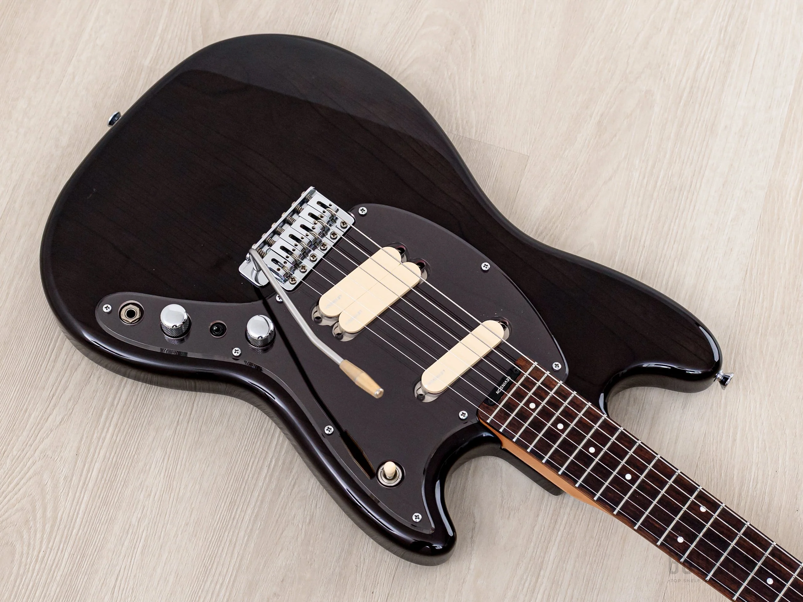 1991 Levinson Blade MG-2 Offset Electric Guitar Trans Black w/ Active EQ/Boost, Japan - Image 9