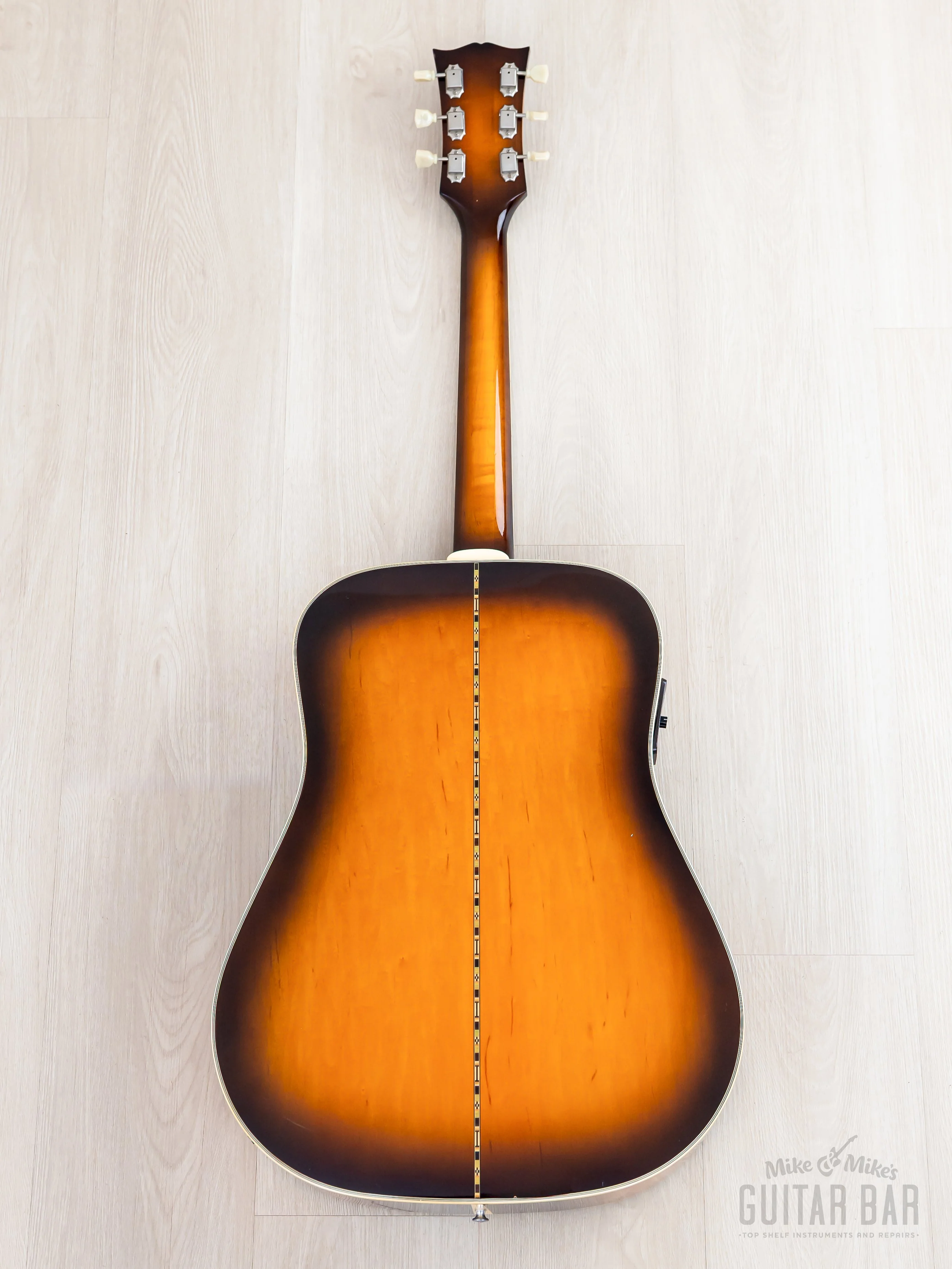 1991 Orville by Gibson Dove Vintage Sunburst Dreadnought Acoustic Electric Guitar w/ Case - Image 3