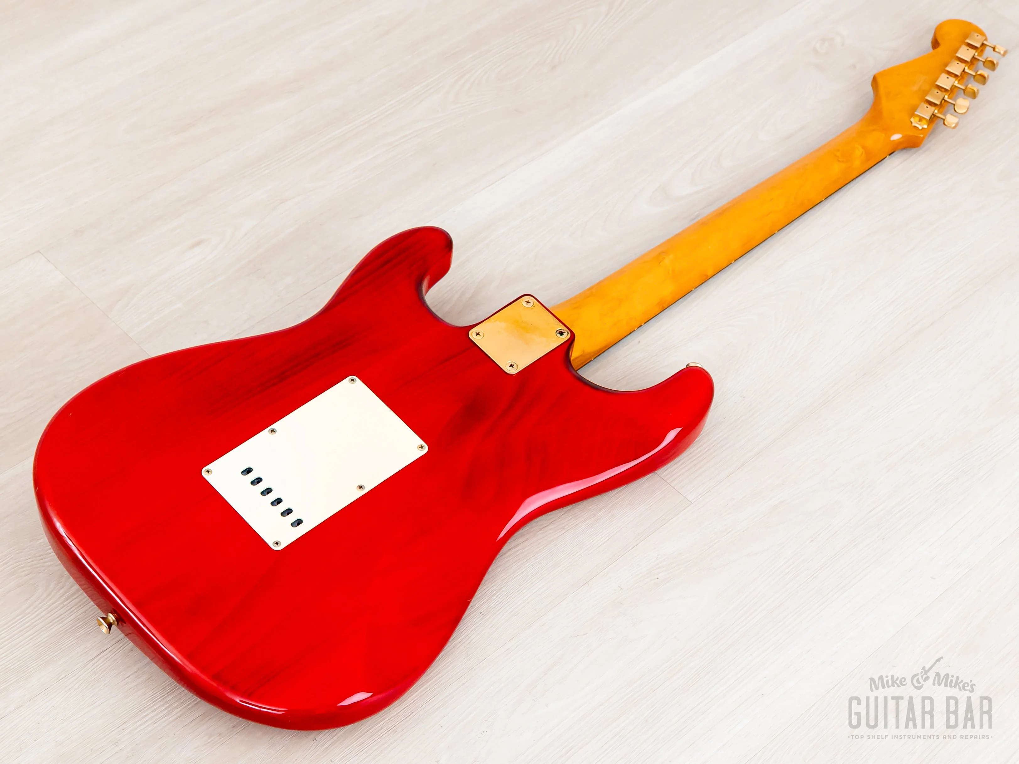 1992 Fender Custom Edition '57 Stratocaster ST57G-65 Charcoal Red w/ Gold Hardware, Japan MIJ Fujigen - Image 14