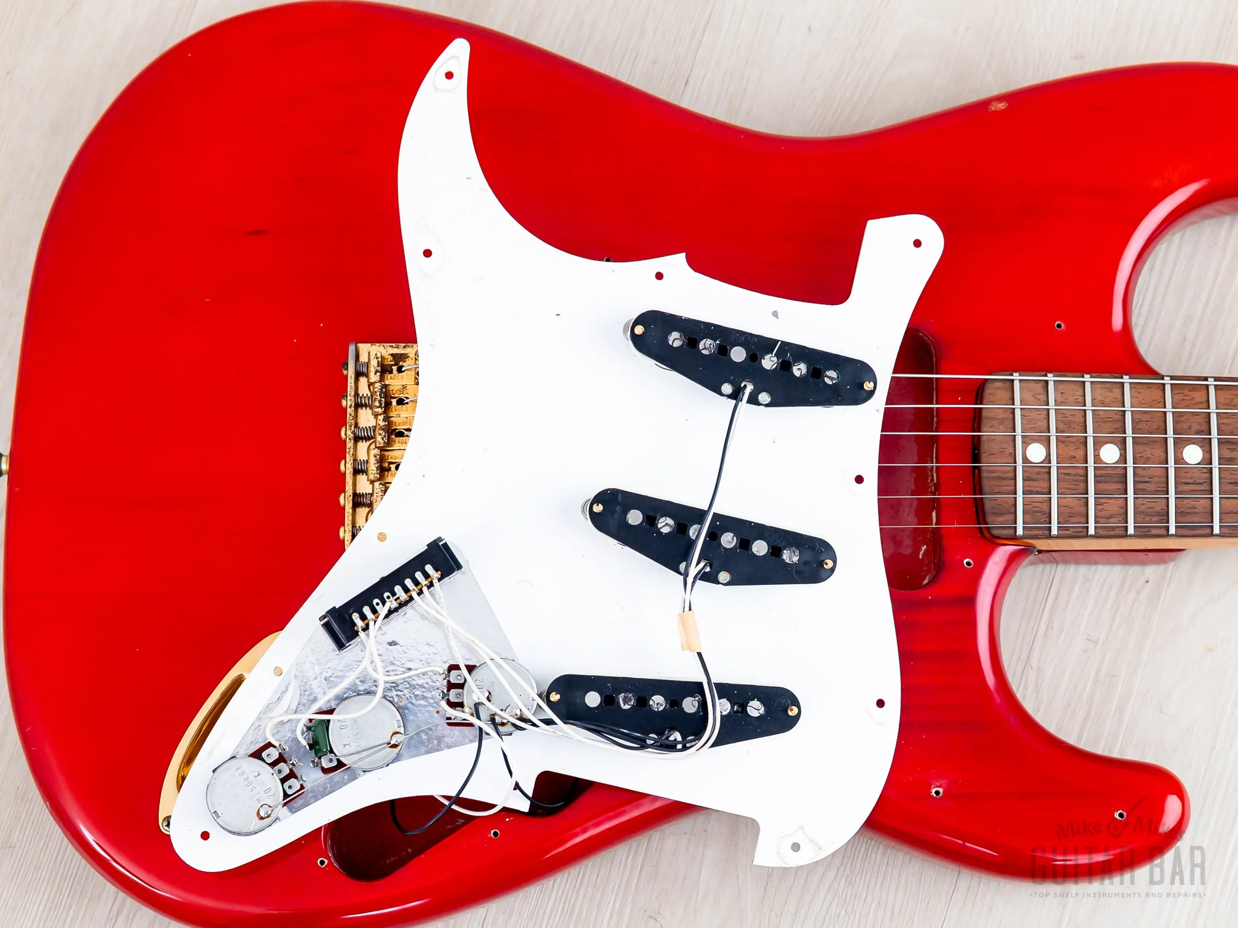 1992 Fender Custom Edition '57 Stratocaster ST57G-65 Charcoal Red w/ Gold Hardware, Japan MIJ Fujigen - Image 19