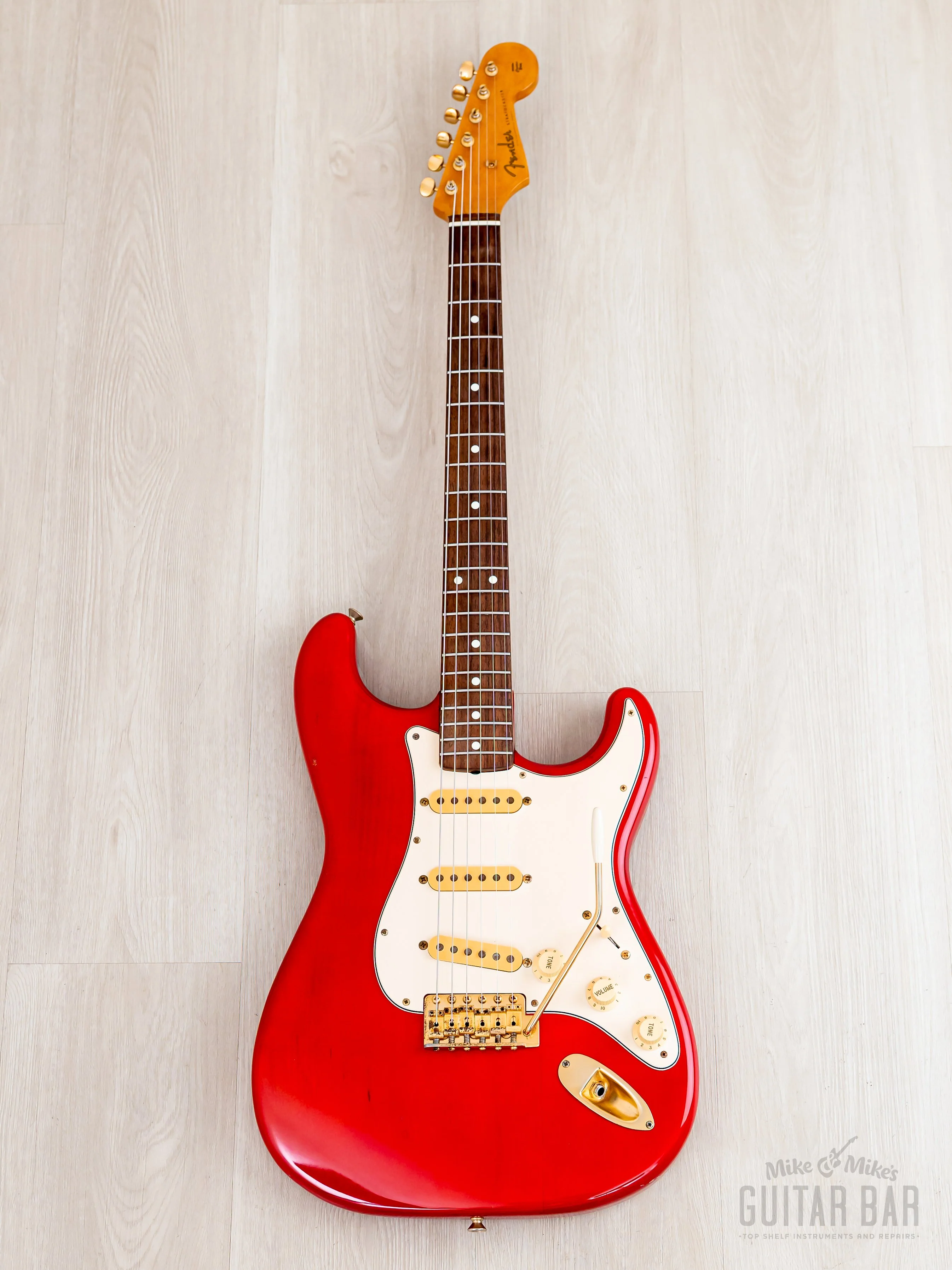 1992 Fender Custom Edition '57 Stratocaster ST57G-65 Charcoal Red w/ Gold Hardware, Japan MIJ Fujigen - Image 2
