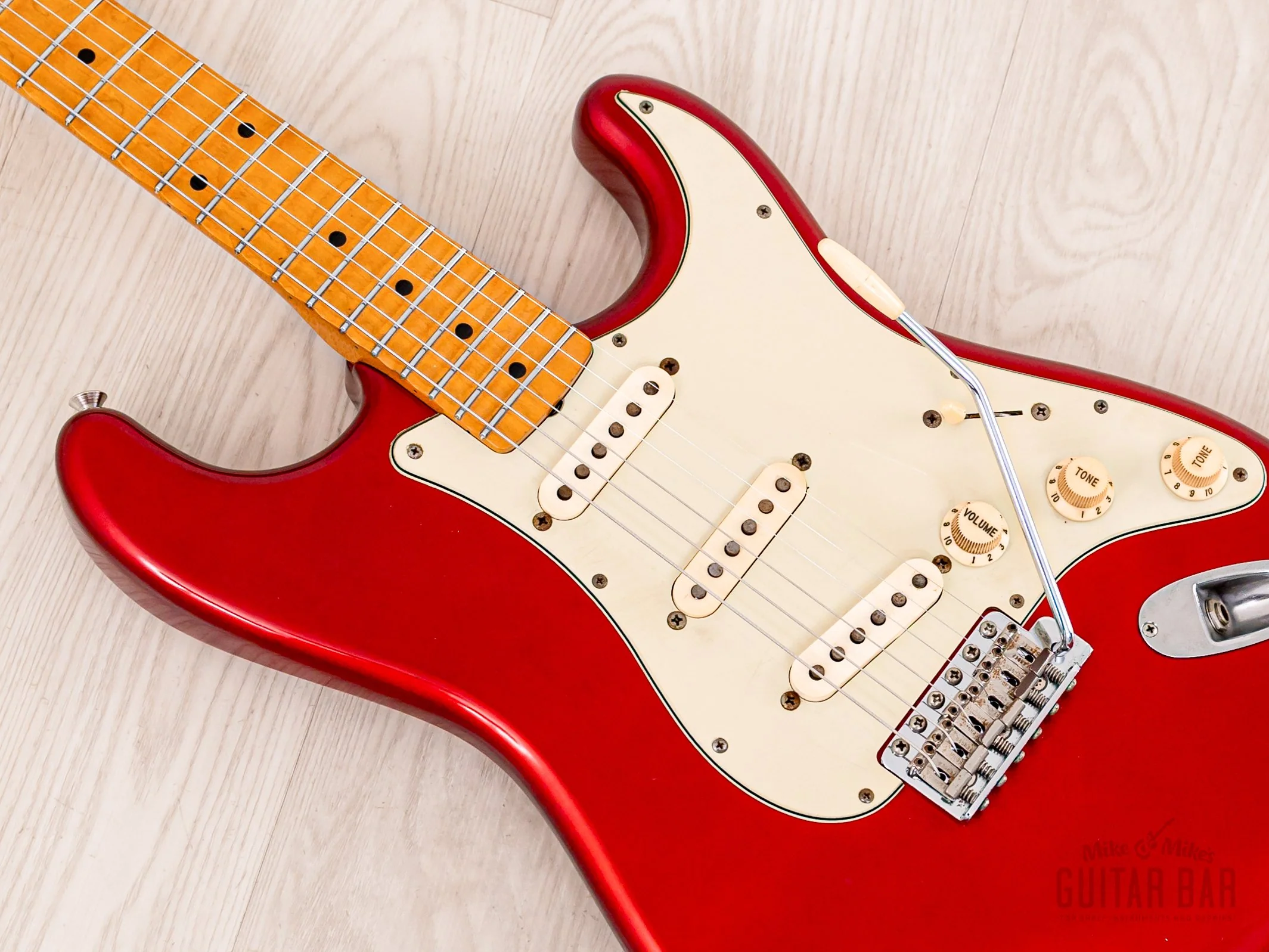 1992 Fender Order Made Stratocaster Yngwie-Spec Candy Apple Red w/ Scalloped Fretboard, Japan MIJ Fujigen - Image 8