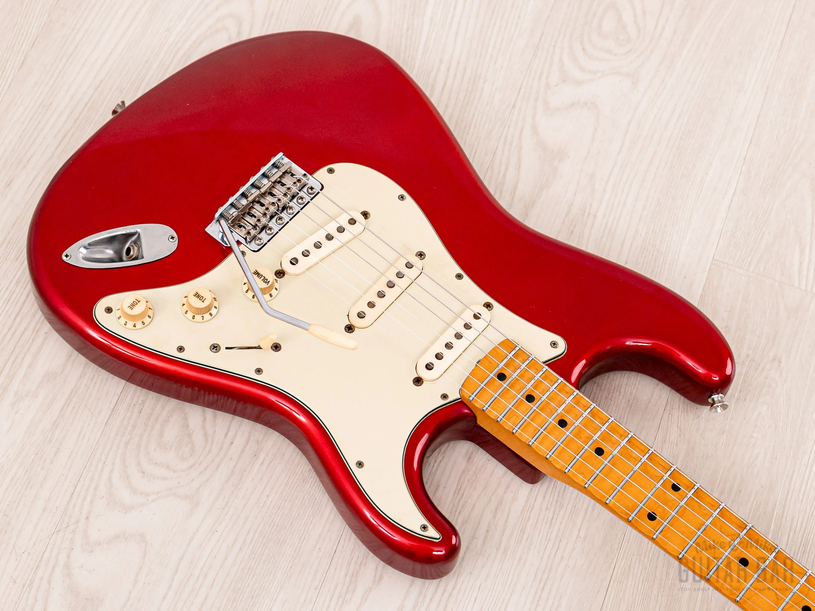 1992 Fender Order Made Stratocaster Yngwie-Spec Candy Apple Red w/ Scalloped Fretboard, Japan MIJ Fujigen - Image 9