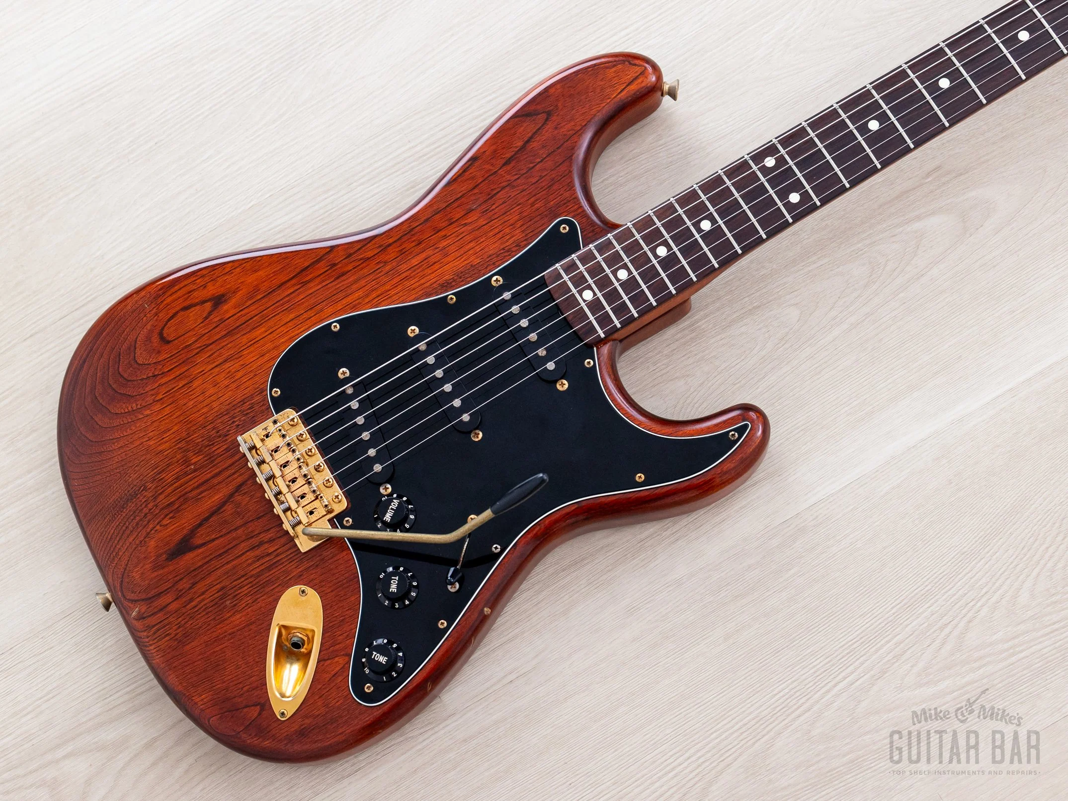 1992 Fender Stratocaster Order Made Walnut Satin Nitro Lacquer w/ Gold Hardware & Case, Japan MIJ Fujigen