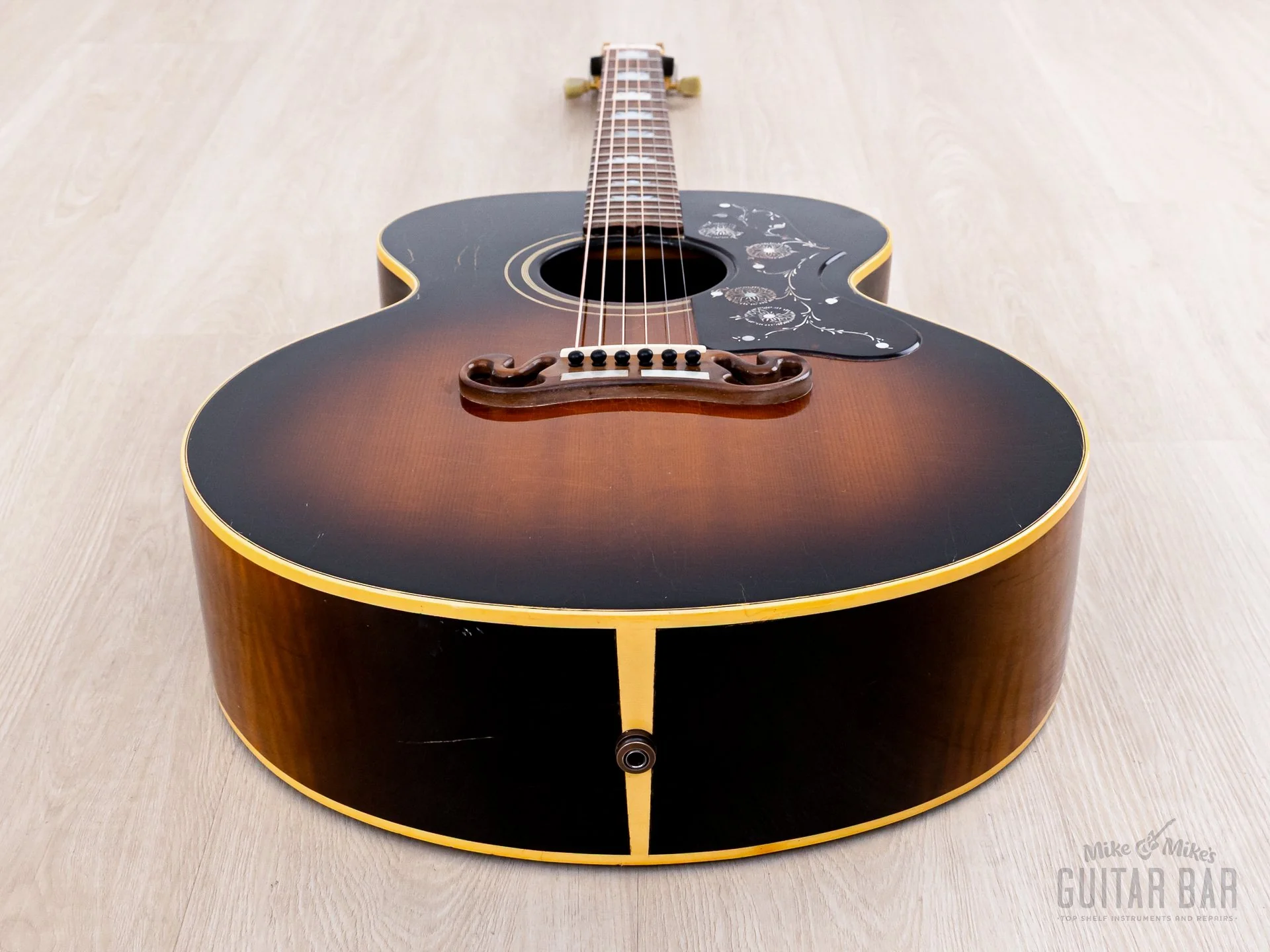 1992 Gibson J-200 Junior Jumbo Acoustic Guitar Vintage Sunburst w/ Case - Image 12