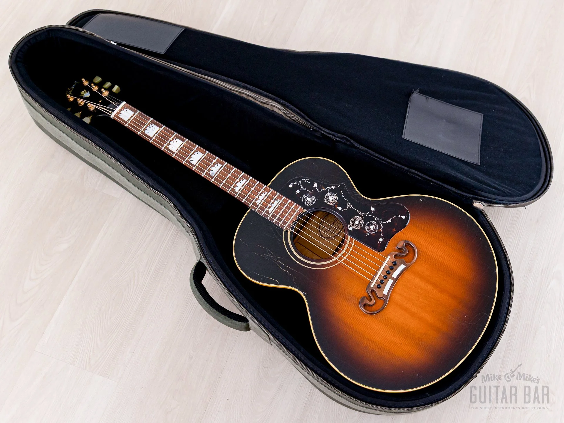 1992 Gibson J-200 Junior Jumbo Acoustic Guitar Vintage Sunburst w/ Case - Image 20