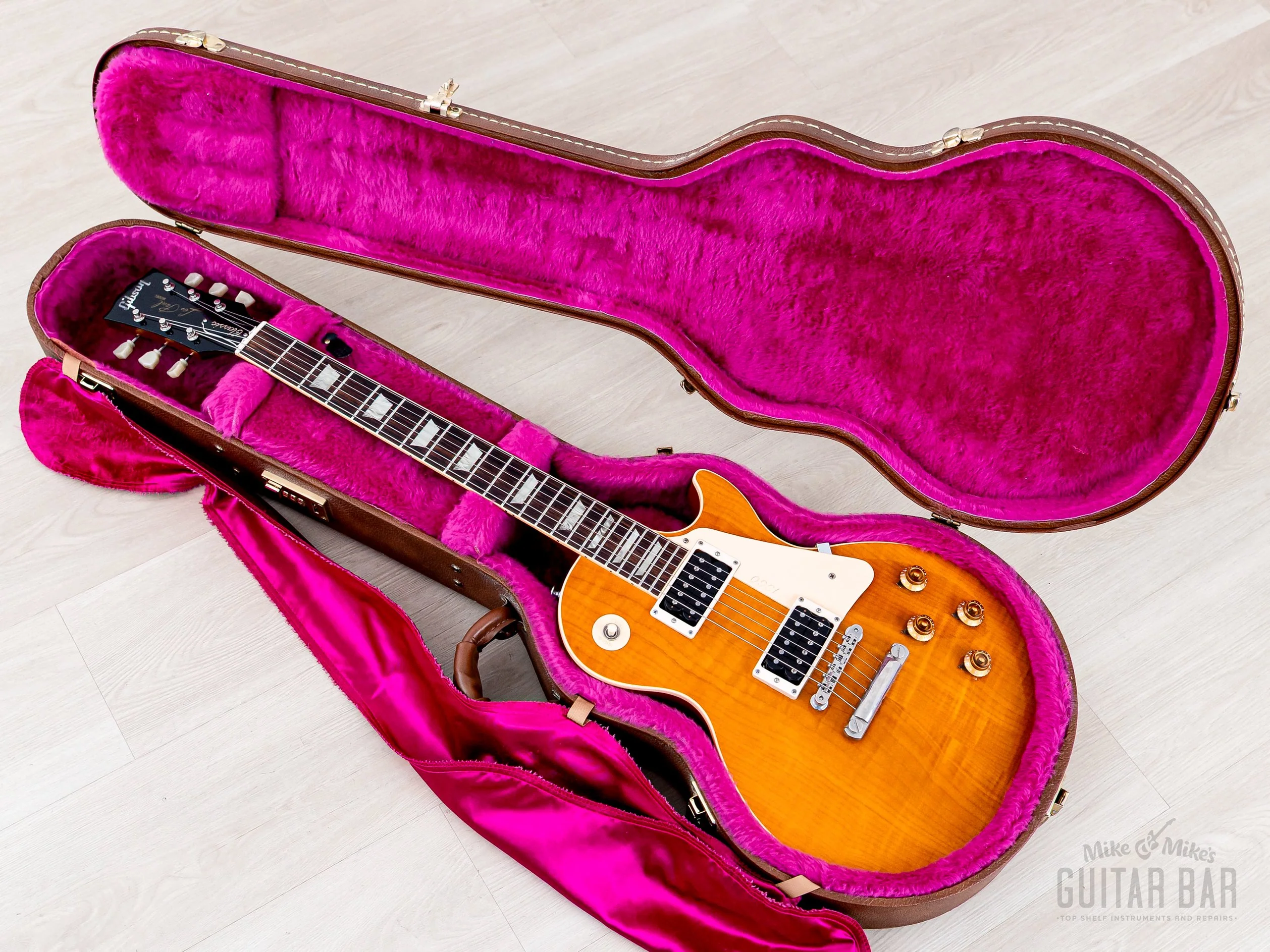 1992 Gibson Les Paul Classic Plus Trans Amber Flame Top, 100% Original w/ Case, Lightweight - Image 21