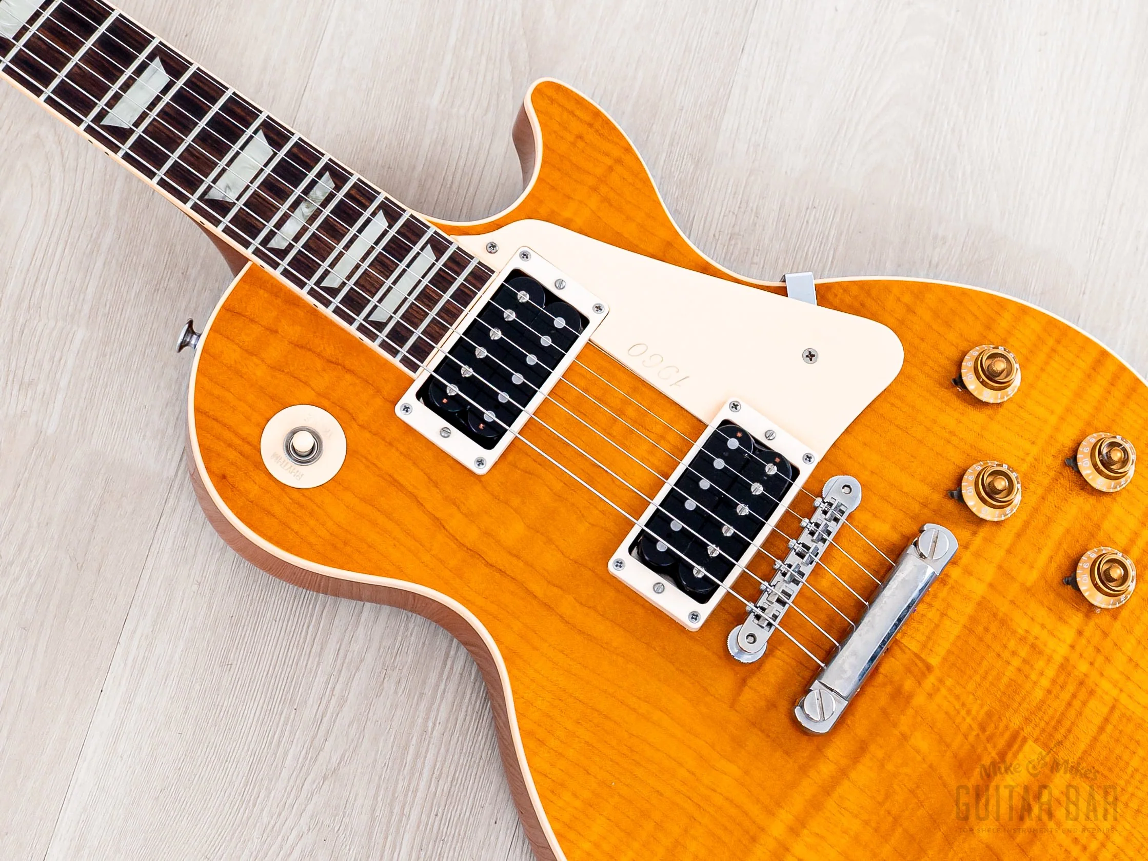 1992 Gibson Les Paul Classic Plus Trans Amber Flame Top, 100% Original w/ Case, Lightweight - Image 7