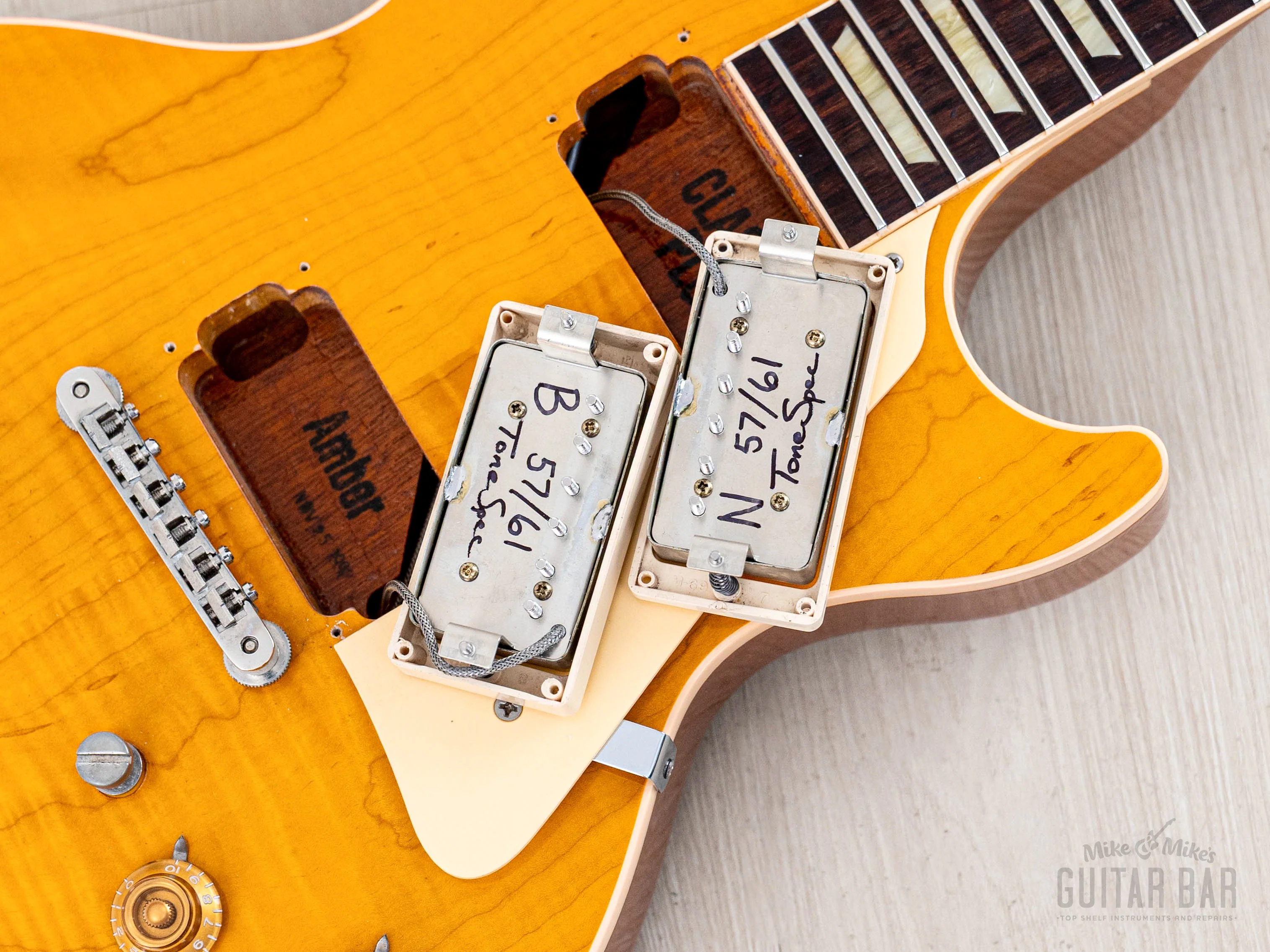 1992 Gibson Les Paul Classic Plus Trans Amber Monster Top, Near-Mint w/ Tone Specific 57/61 PAFs, Case - Image 17