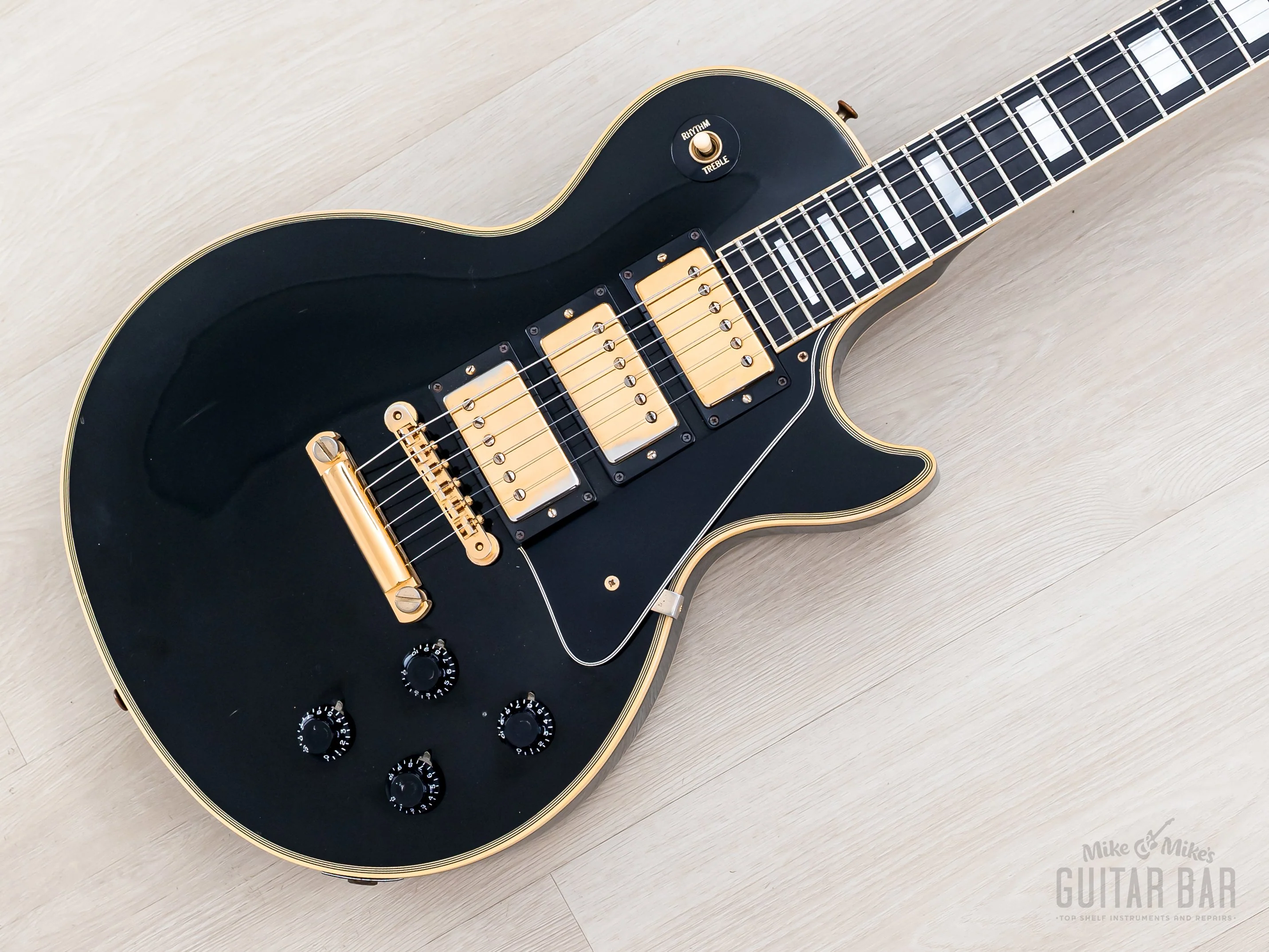 1992 Gibson Pre-Historic '57 Les Paul Custom 3 Pickup Black Beauty w/ 57 Classic PAFs, Case