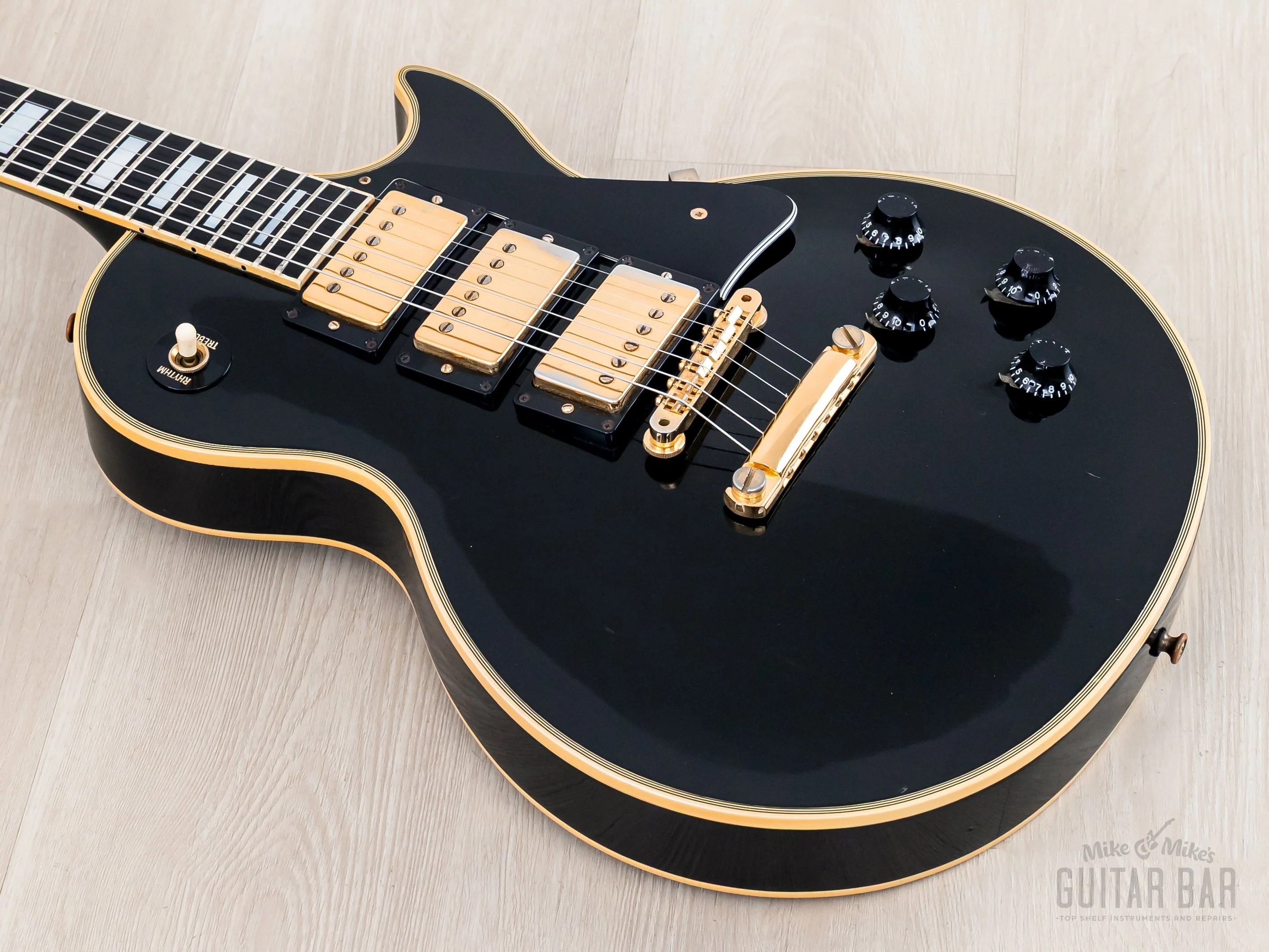 1992 Gibson Pre-Historic '57 Les Paul Custom 3 Pickup Black Beauty w/ 57 Classic PAFs, Case - Image 9