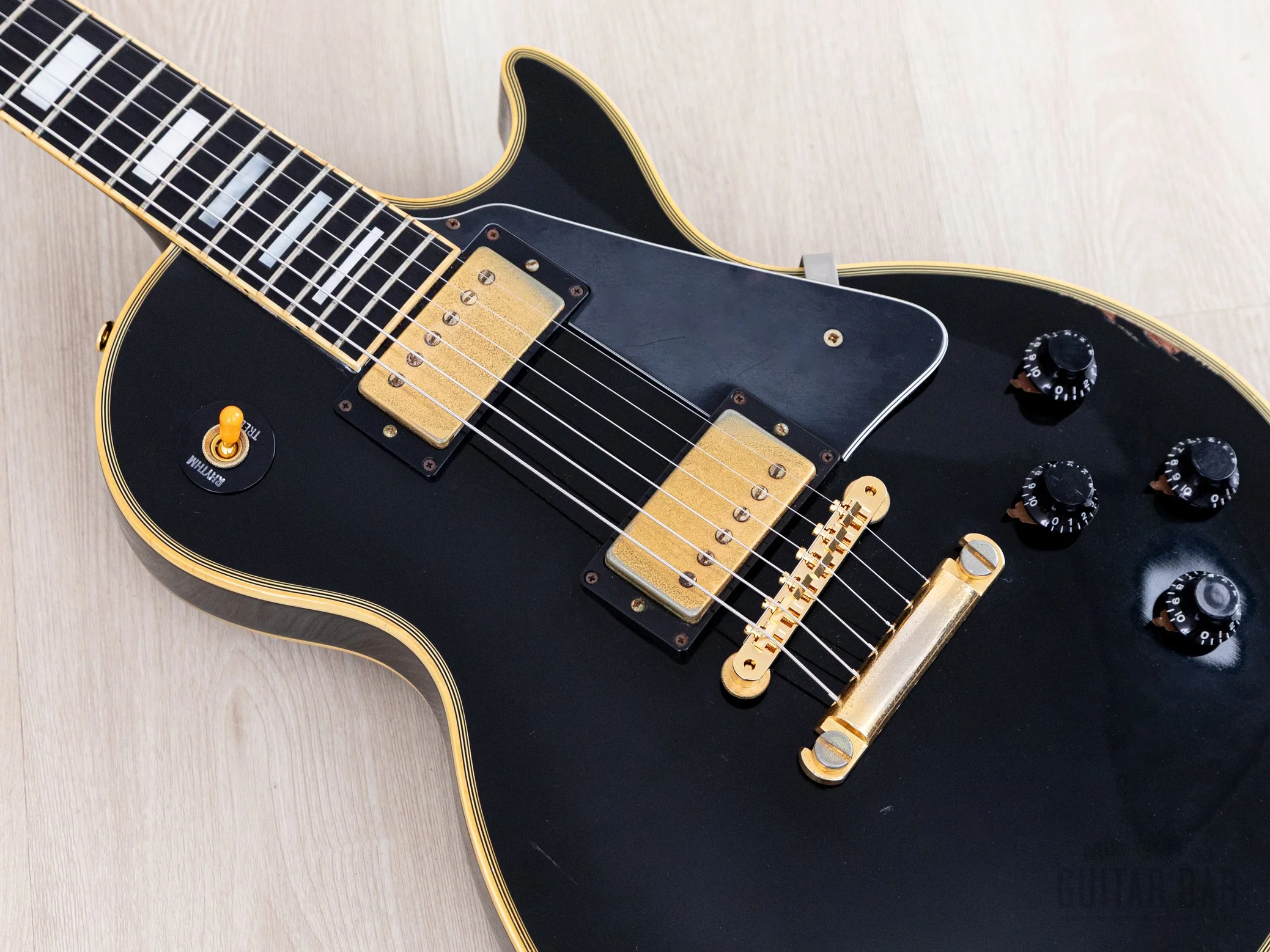 1992 Gibson Pre-Historic ‘57 Les Paul Custom Black Beauty LPB7 w/ '57 Classic PAFs & Case - Image 9