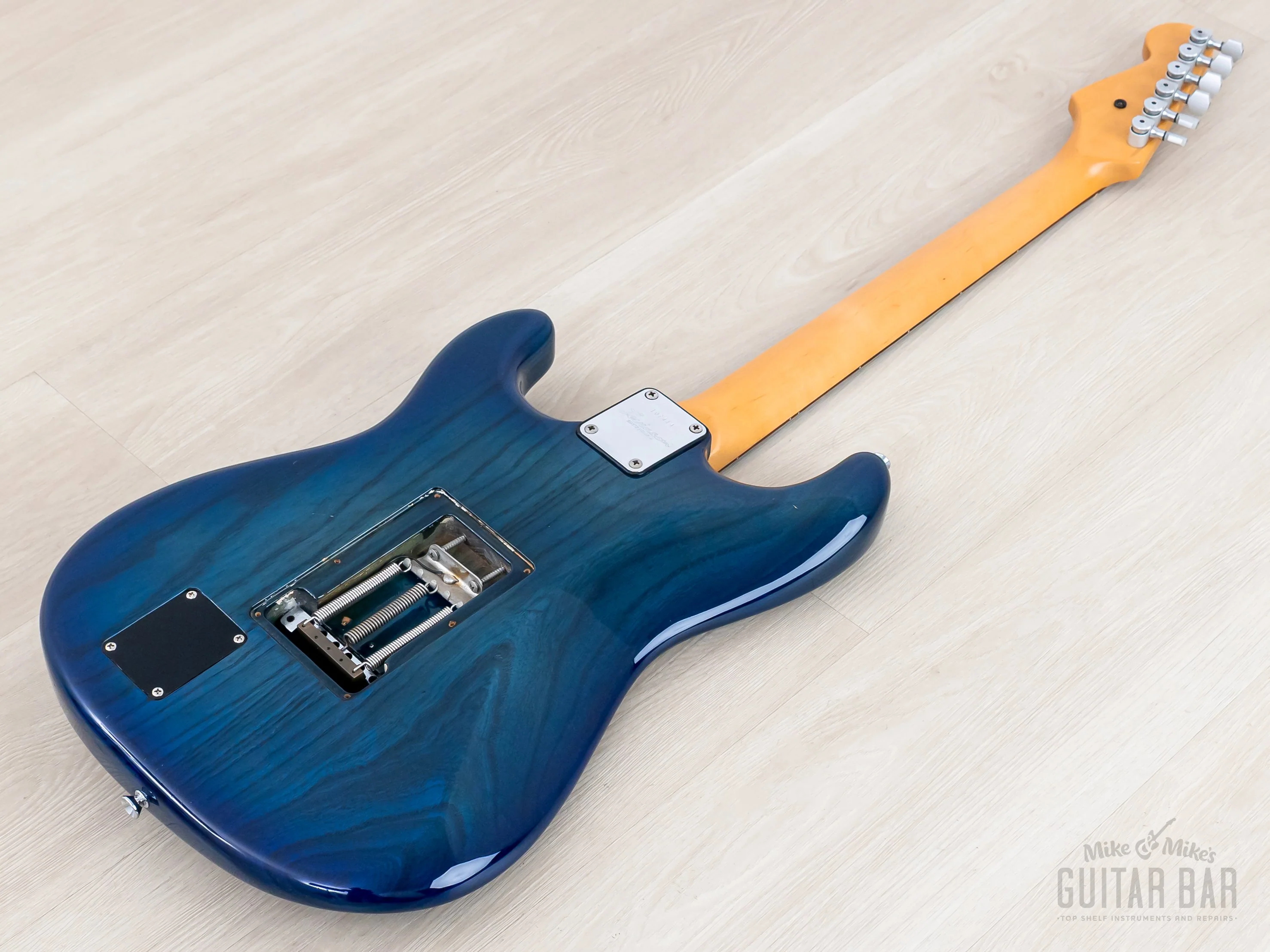 1992 Levinson Blade Texas Blue S-Style Guitar SSS Clear Blue, Japan - Image 14