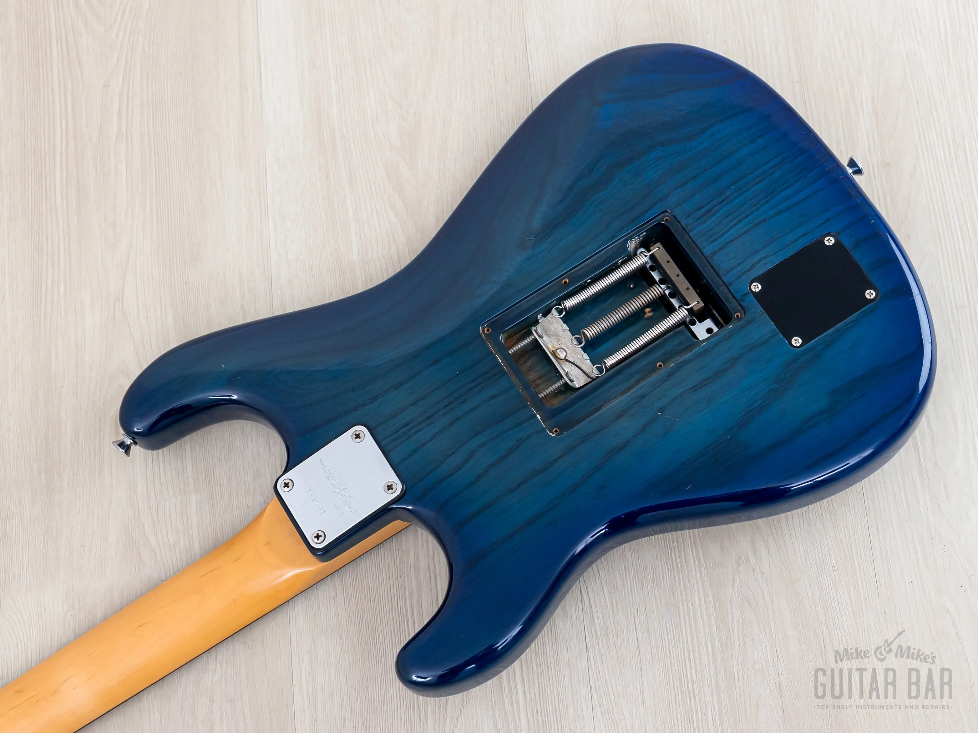 1992 Levinson Blade Texas Blue S-Style Guitar SSS Clear Blue, Japan - Image 15