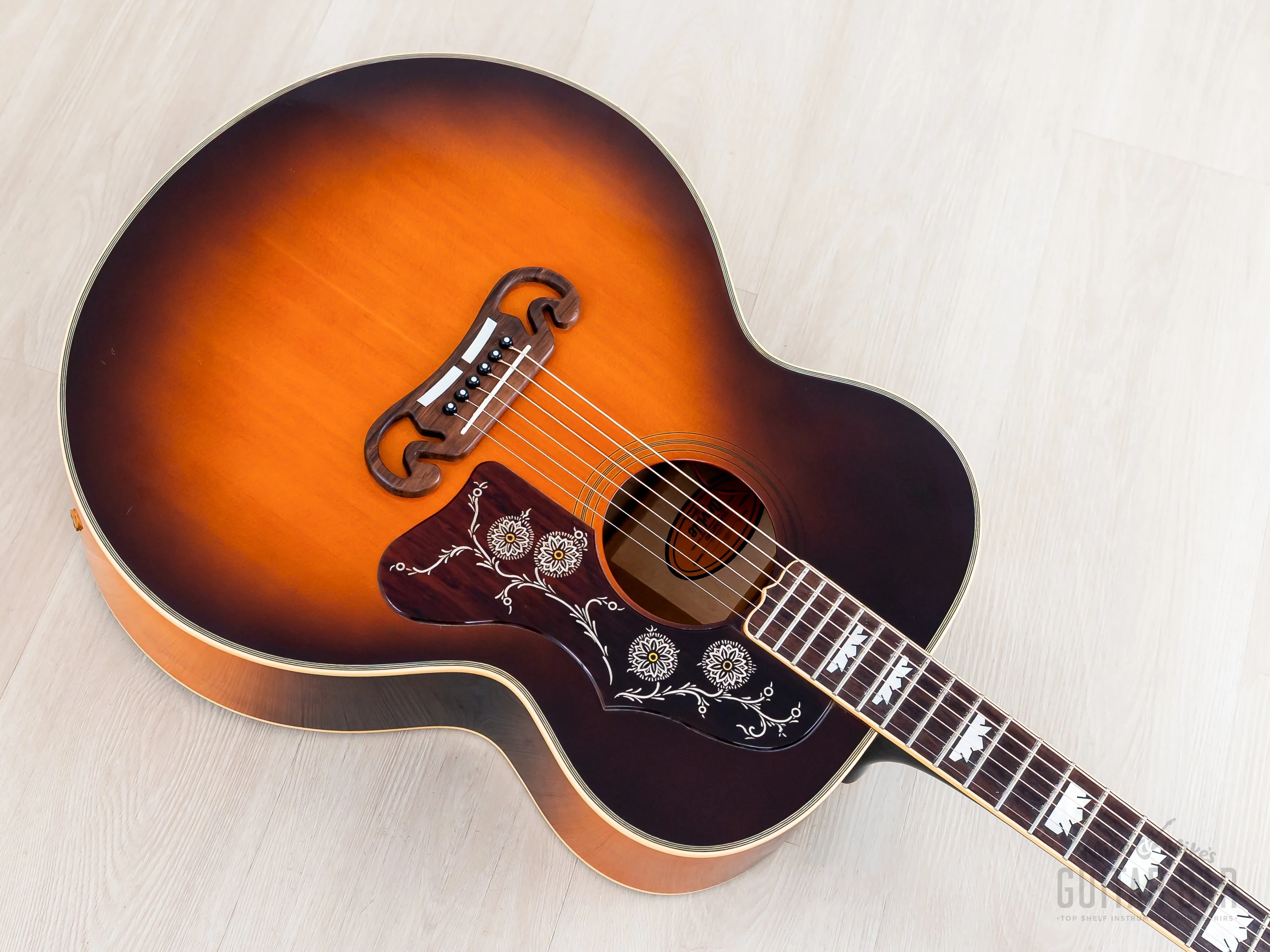 1992 Orville by Gibson J-200 Jumbo Acoustic Electric Guitar Sunburst w/ Case - Image 10