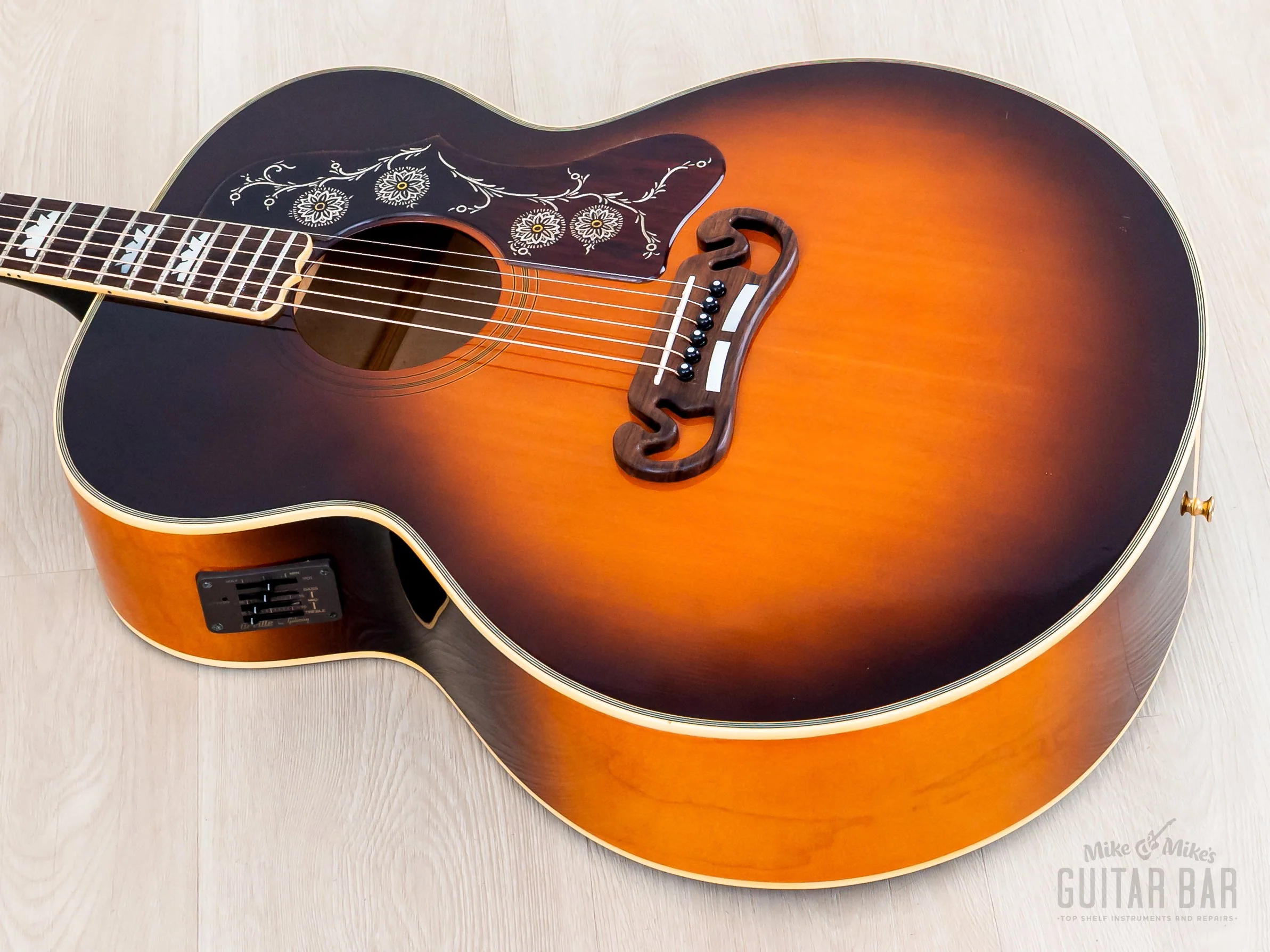 1992 Orville by Gibson J-200 Jumbo Acoustic Electric Guitar Sunburst w/ Case - Image 11