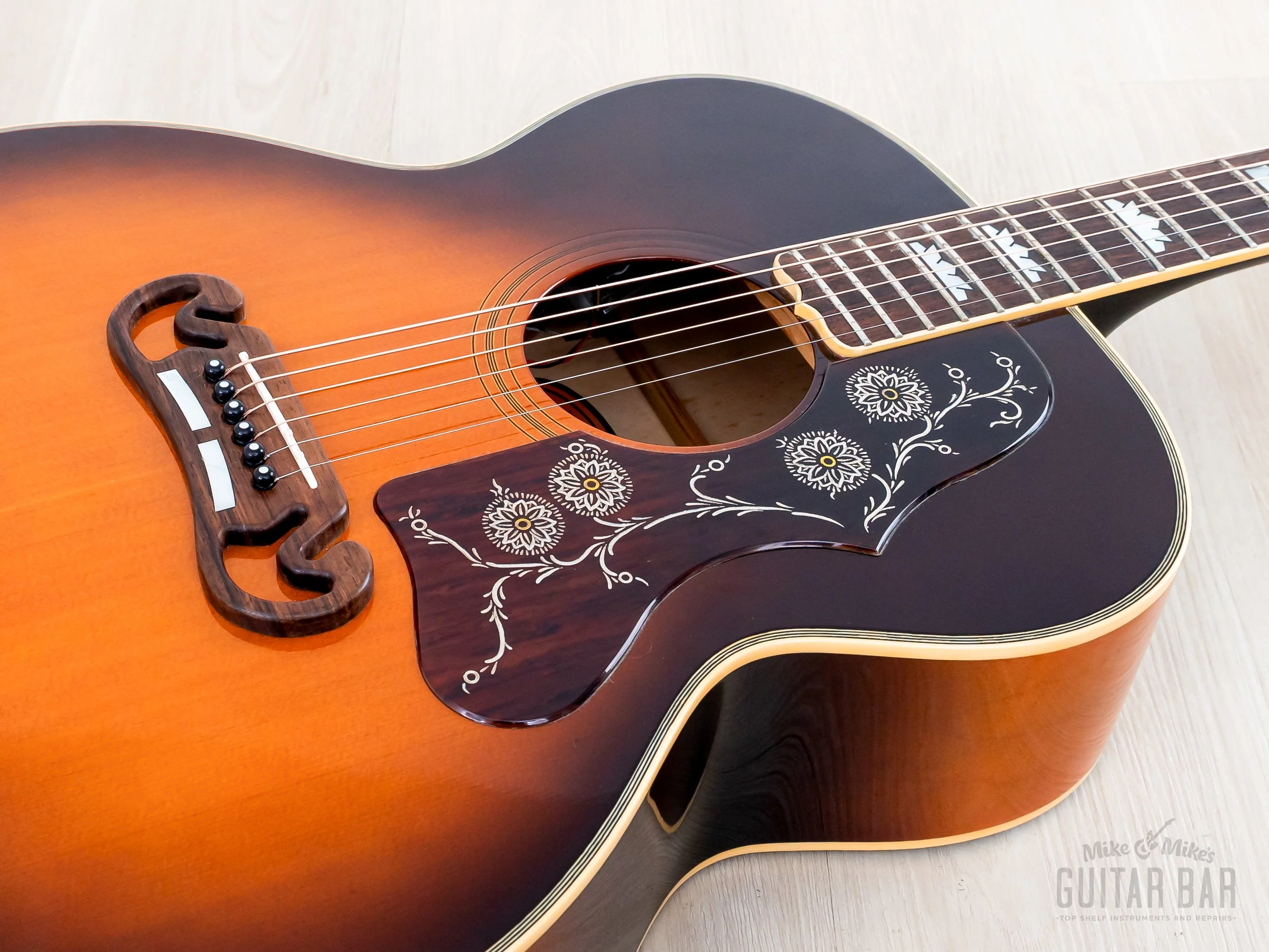 1992 Orville by Gibson J-200 Jumbo Acoustic Electric Guitar Sunburst w/ Case - Image 7